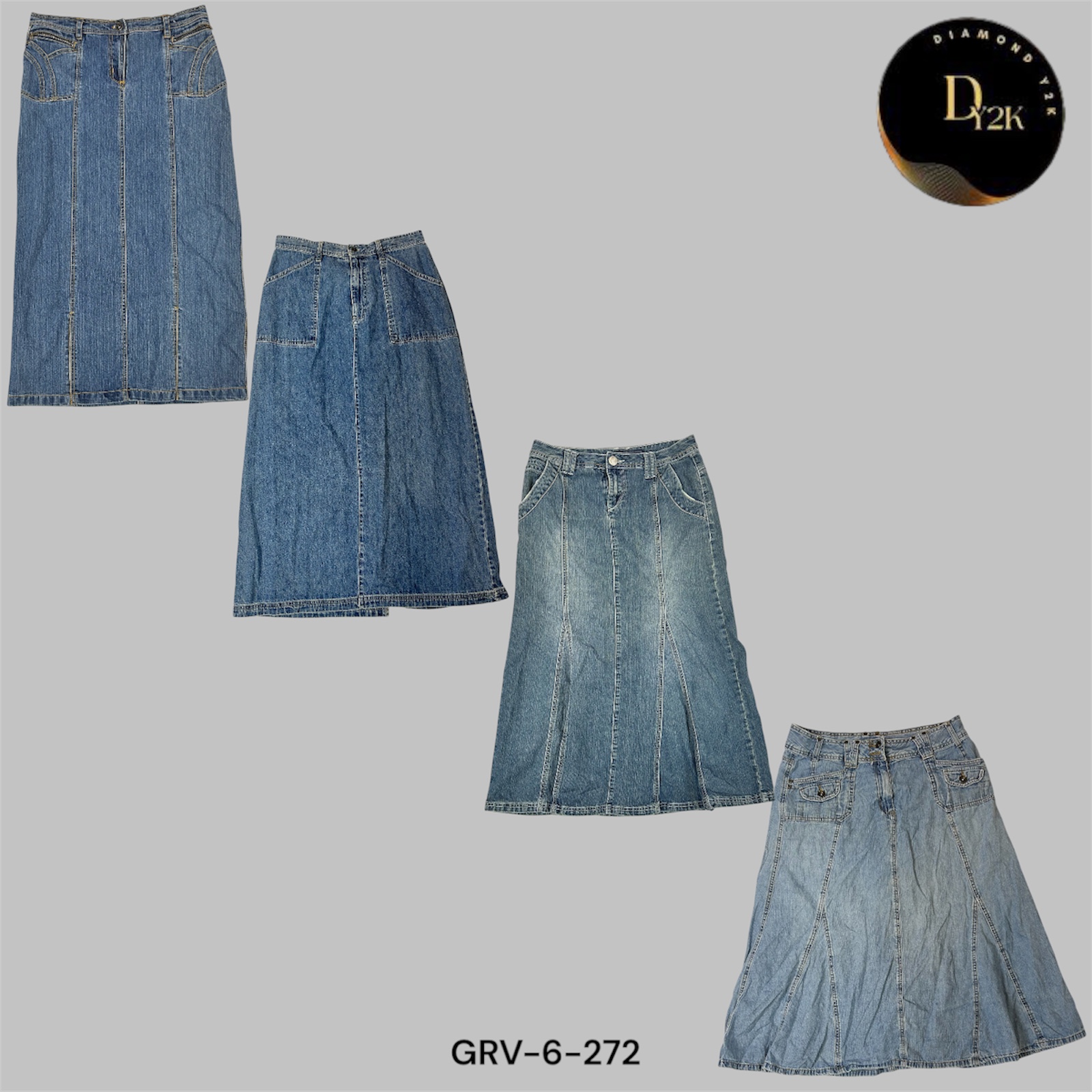 Y2K Essentials | Classic Long & Midi Denim Vibes (GRV-6-272)