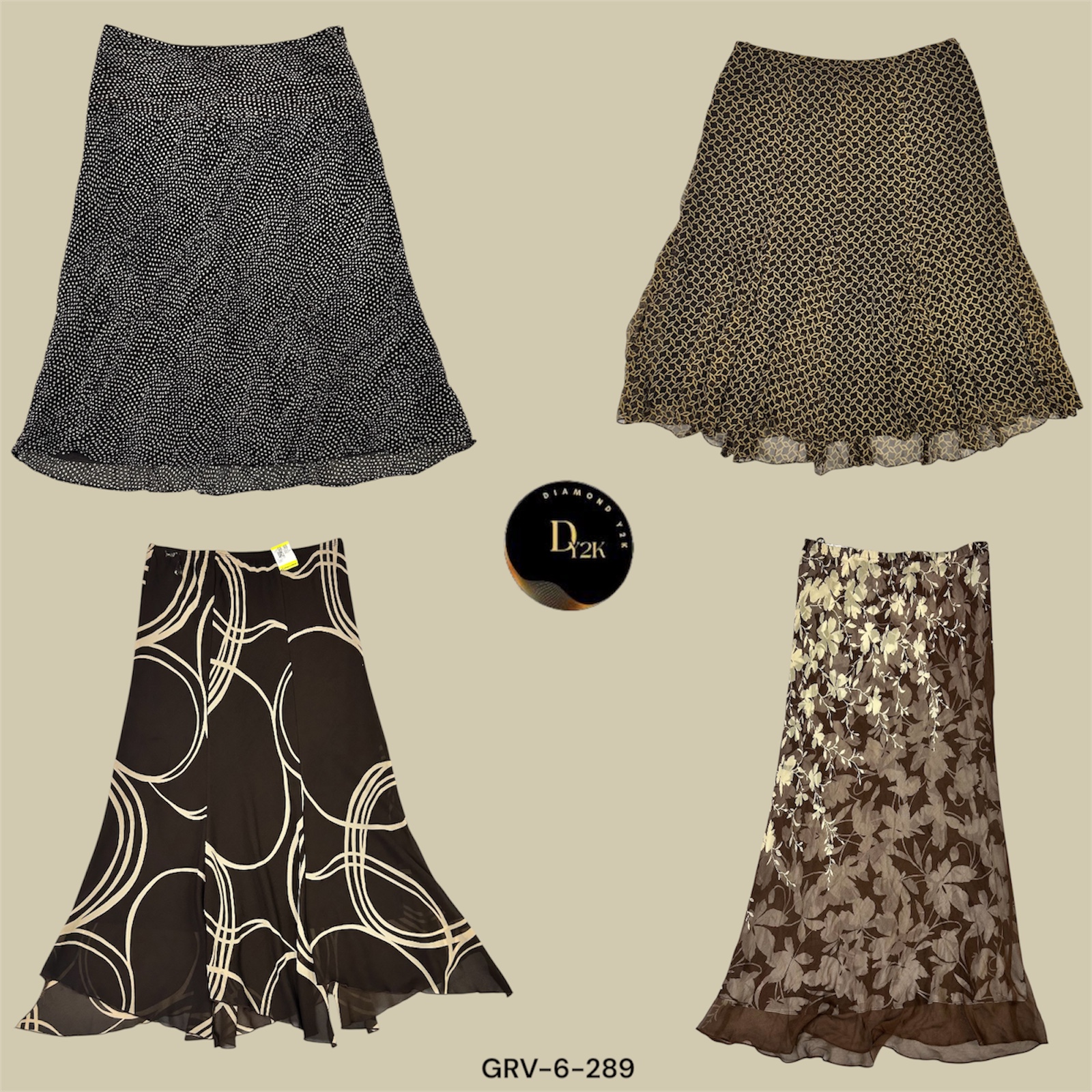 Y2K Era Brown Poly Midi Skirt | Retro Vibes Only (GRV-6-289)