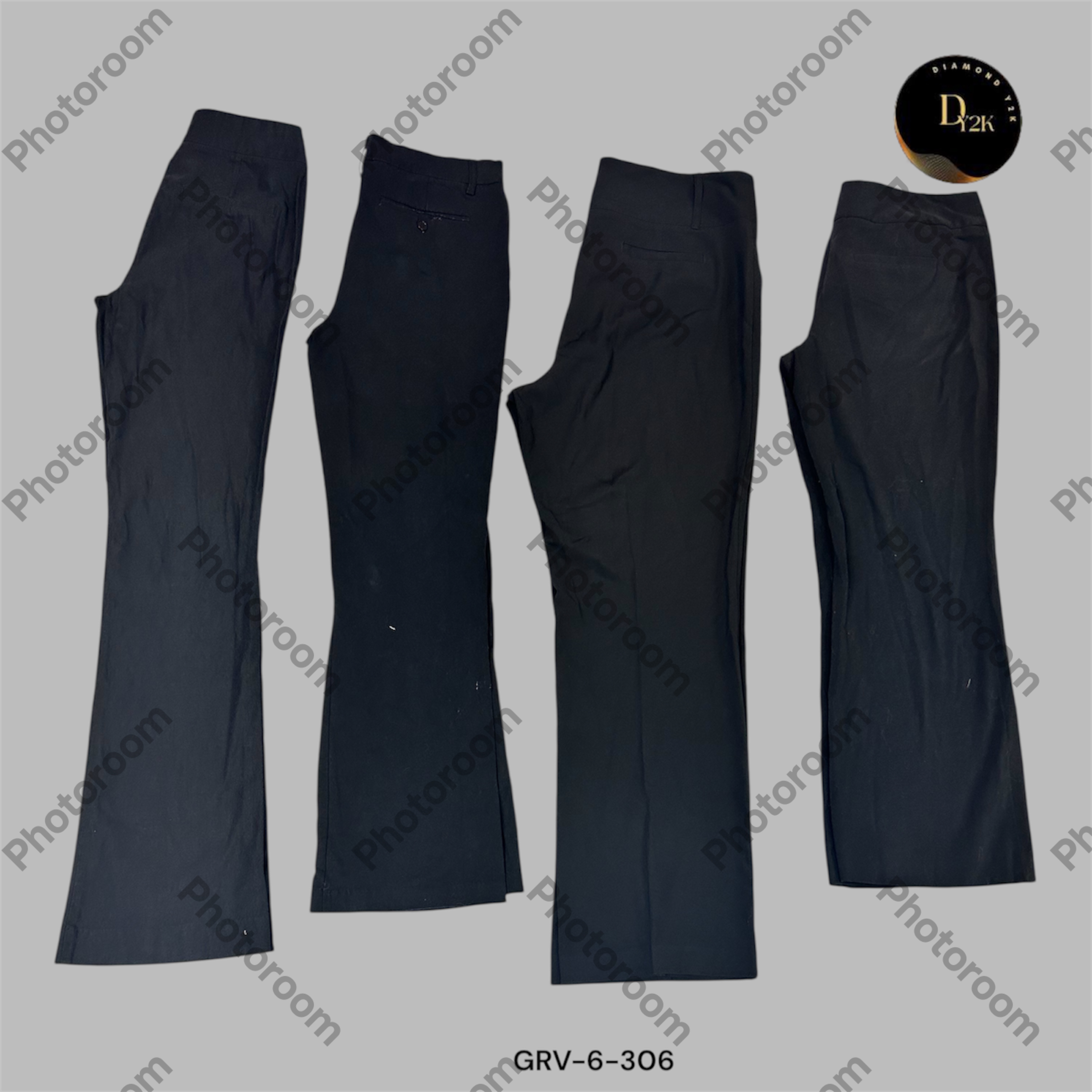 Y2K Essential Black Poly Pants | Glossy, Chic & Rare. (GRV-6-306)