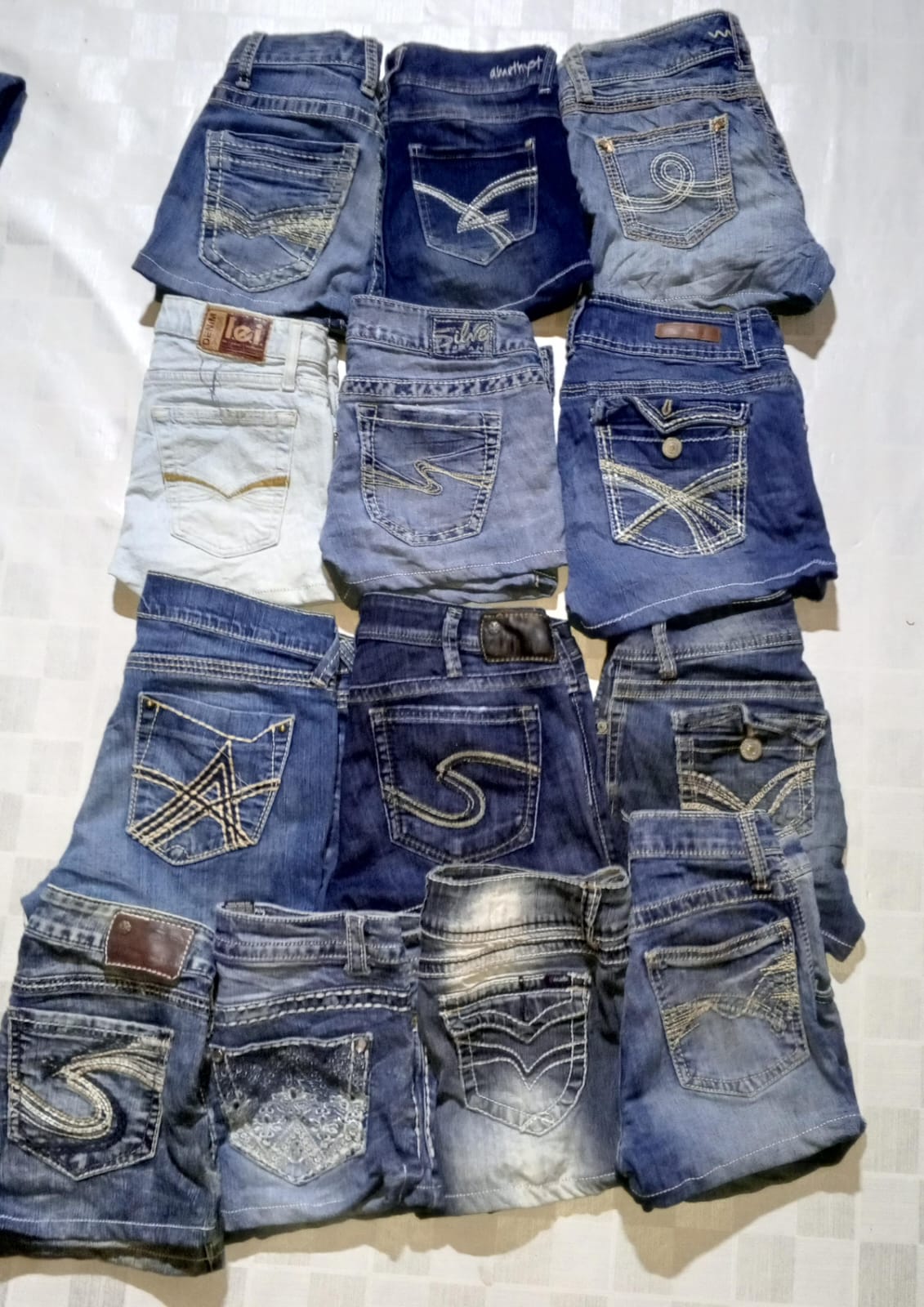 SILVER WALLFLOWER AND OTHER BRAND MINI MICRO SHORTS (MR641)