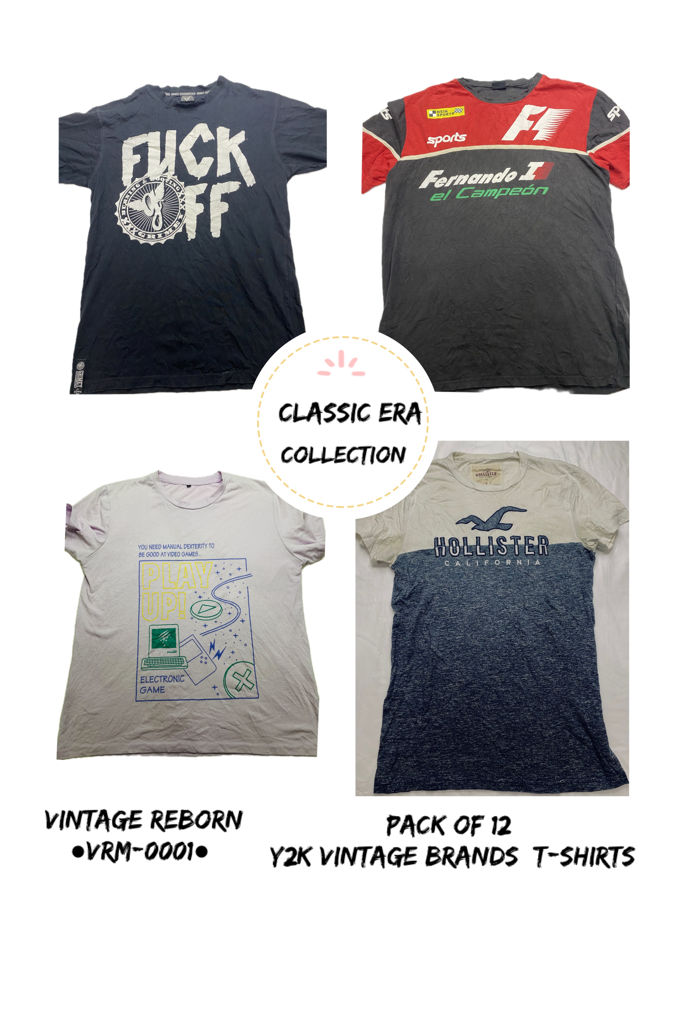 Y2k vintage printed T-shirts classic style (VRM-00..