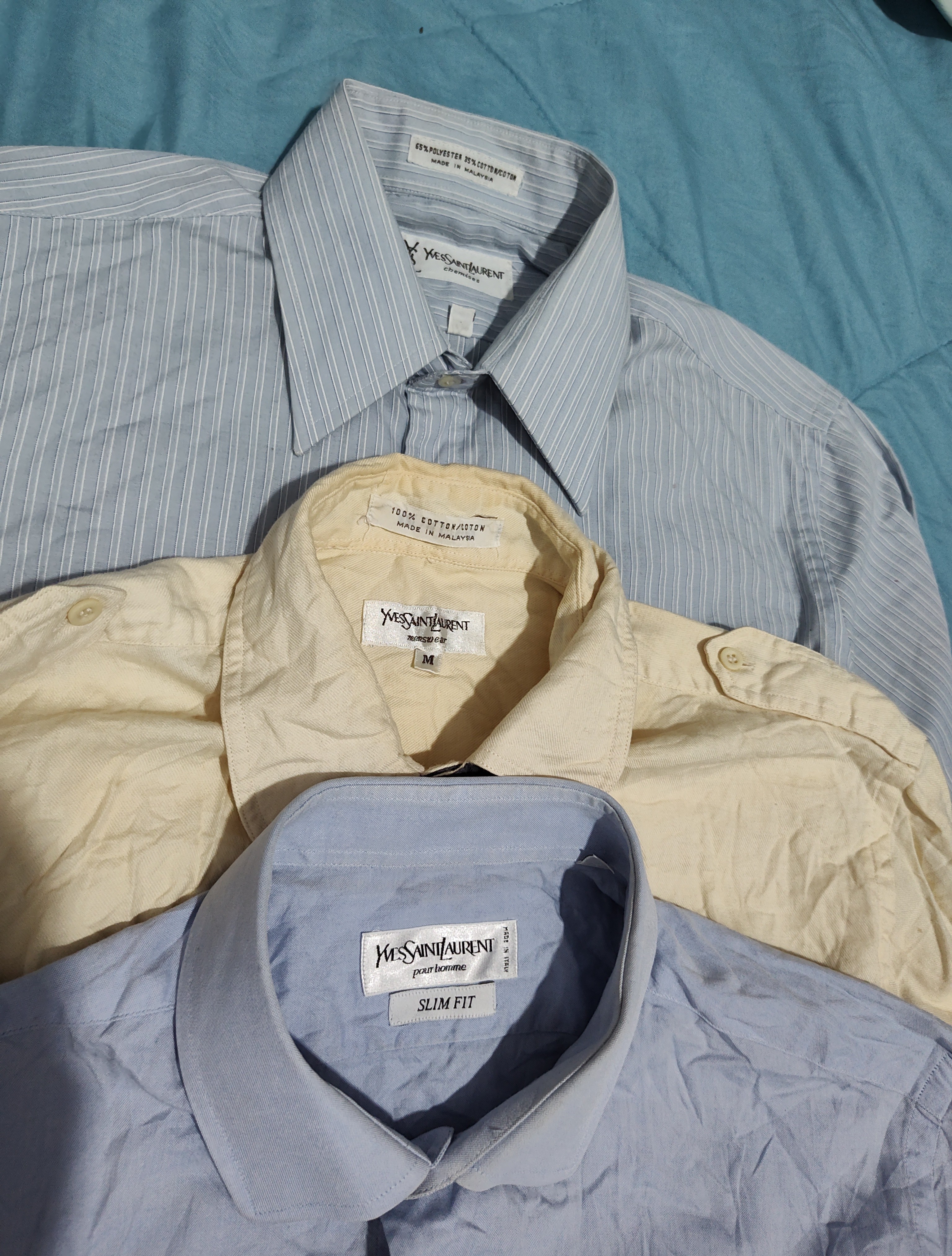 Camisas de algodão Yves Saint Laurent / Eton / David Donahue