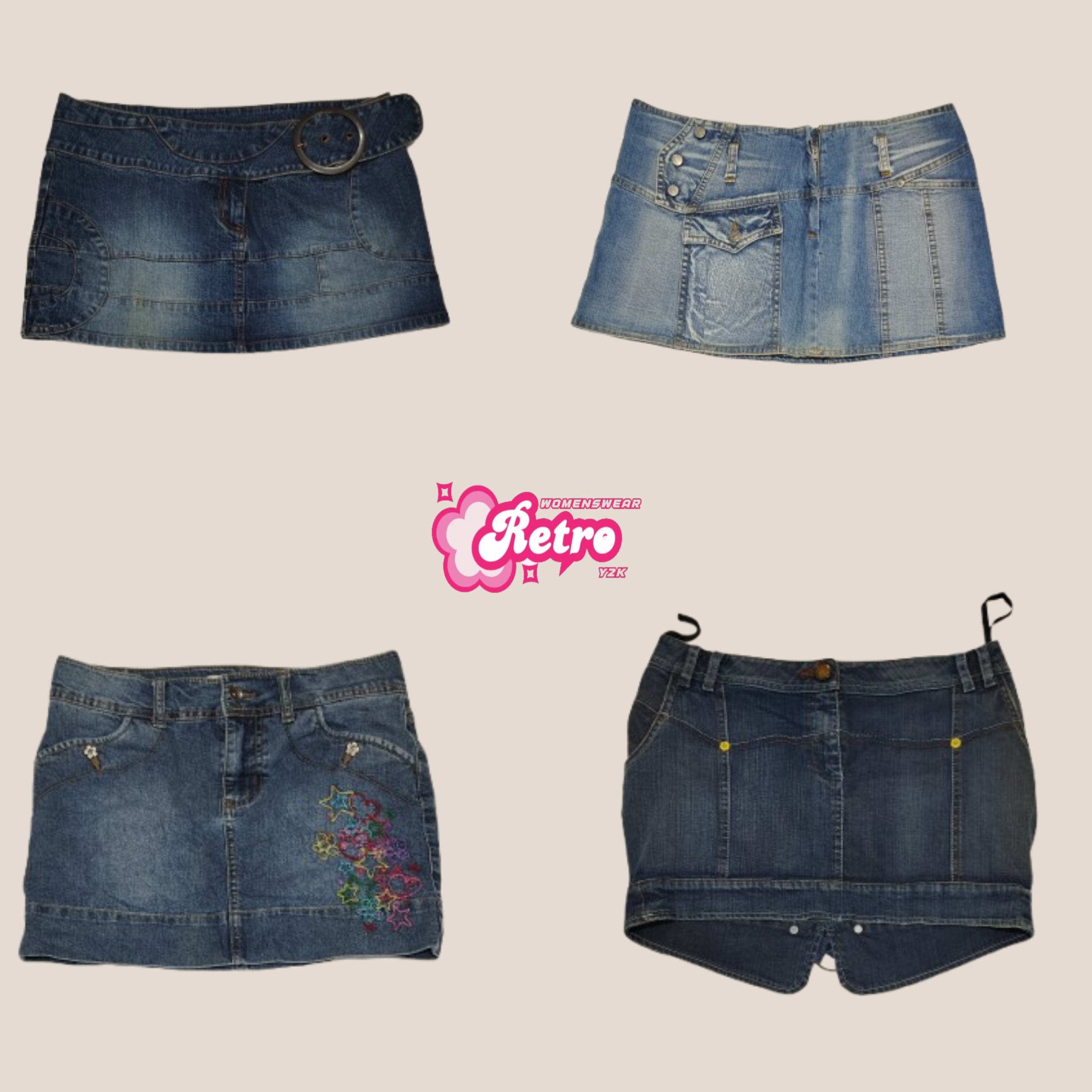 Y2K Denim Mini Skirts