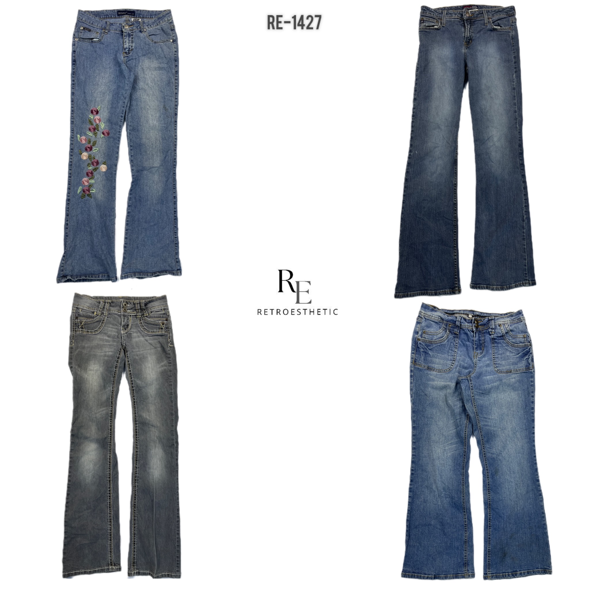 Y2K Unique IT Girl Denim Jeans (RE-1427)