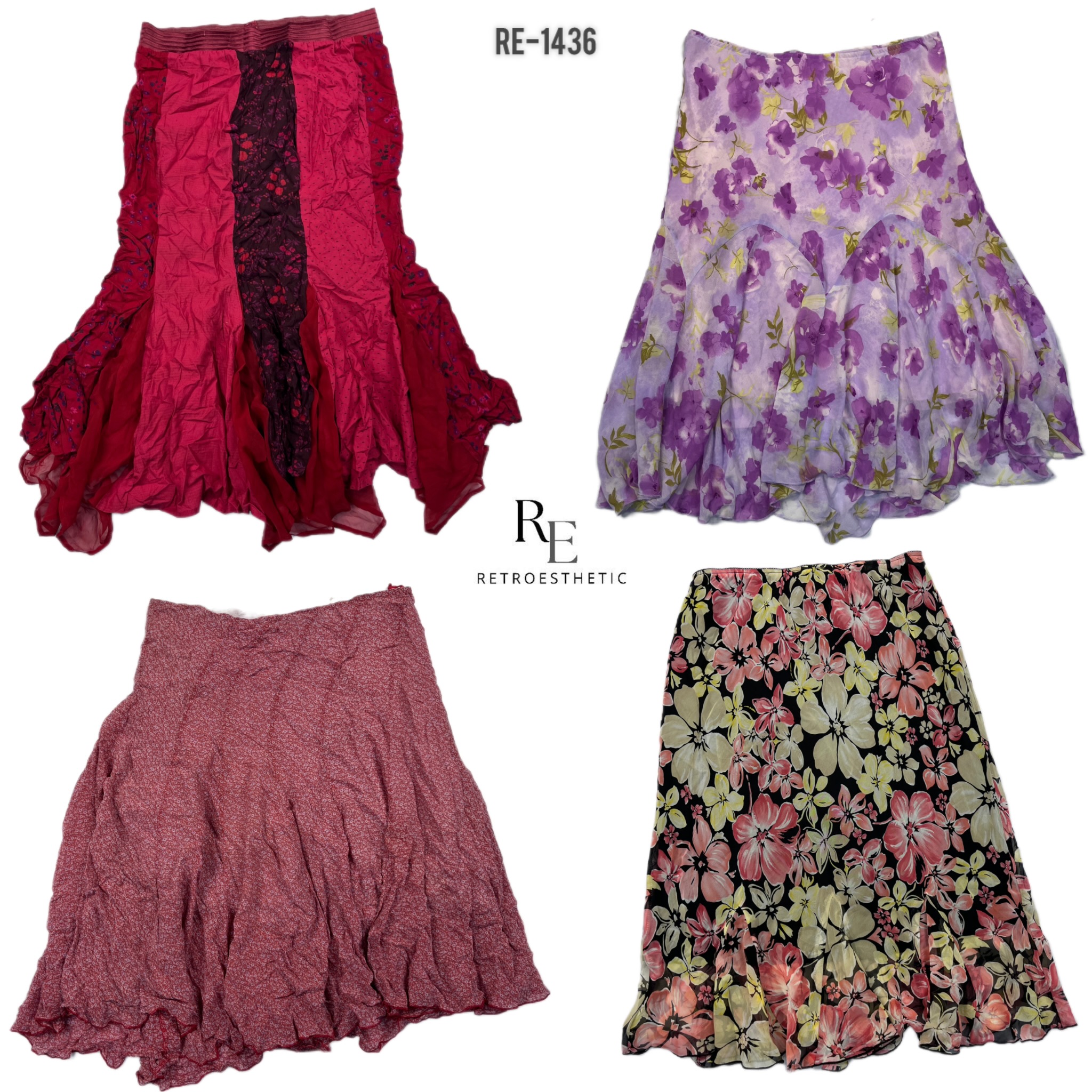 Y2K Floral Summer Skirts (RE-1436)