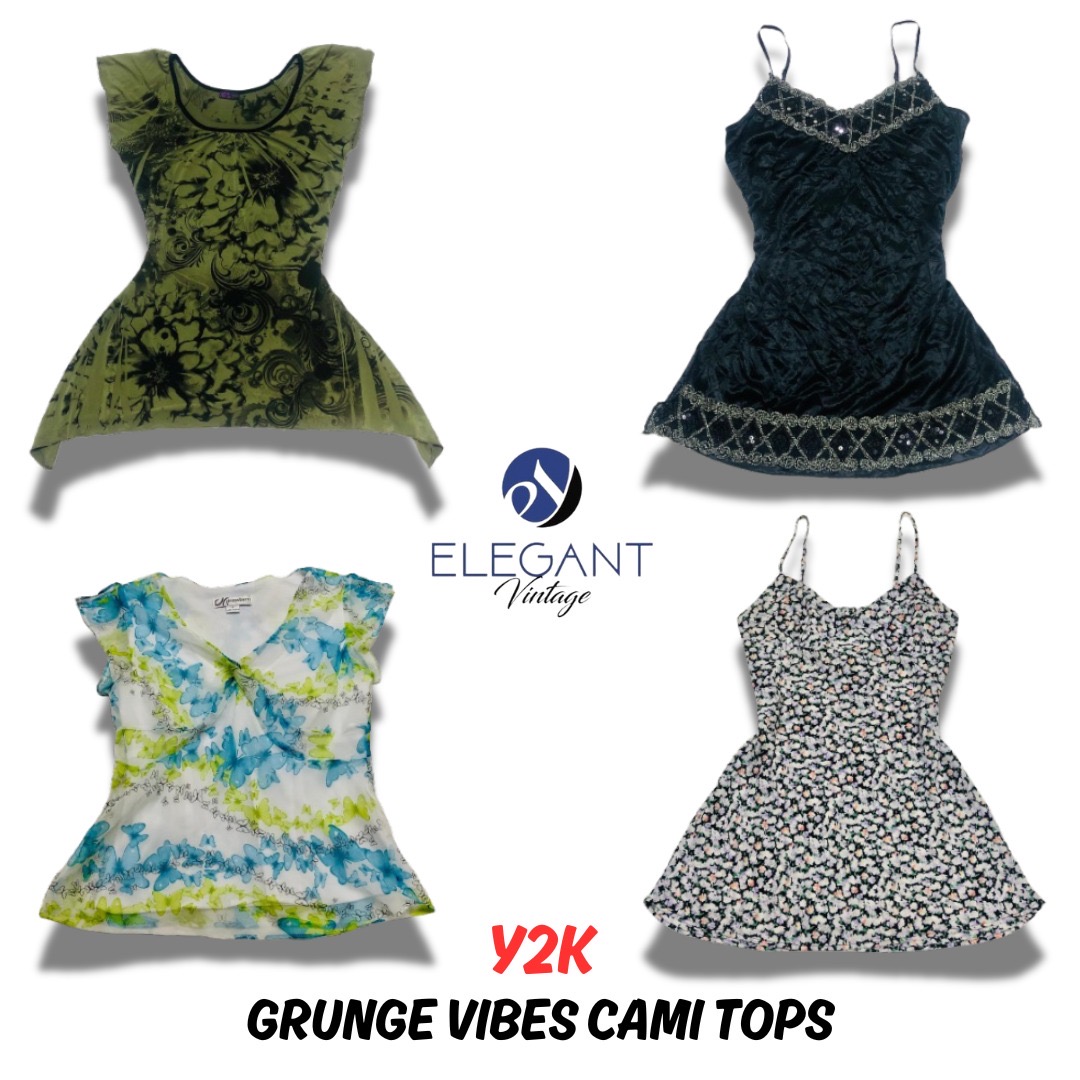 Y2K Cyber Vibes Cami Tops - 10 Stück - EV0416