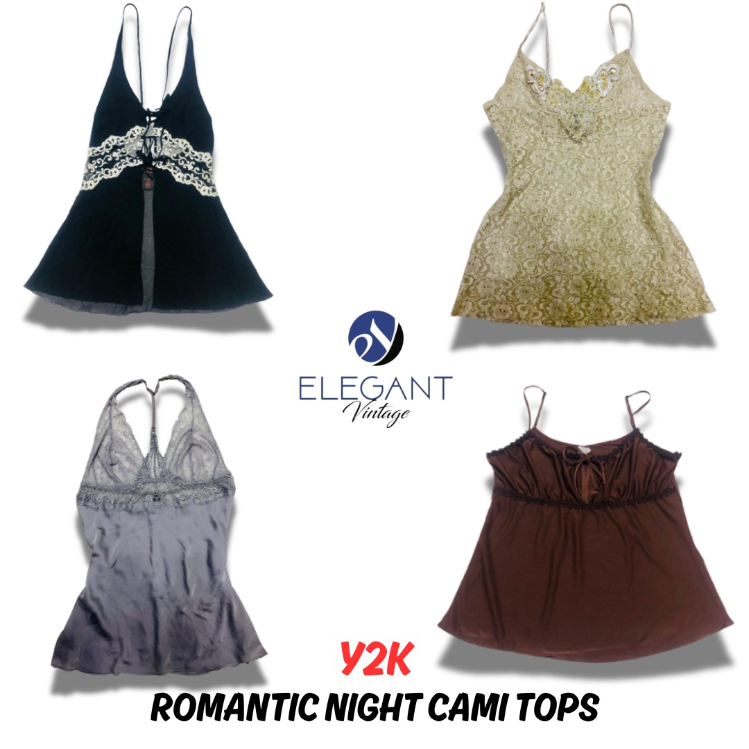 Y2K Romantische Nacht Cami Tops - 10 Stück - EV0419