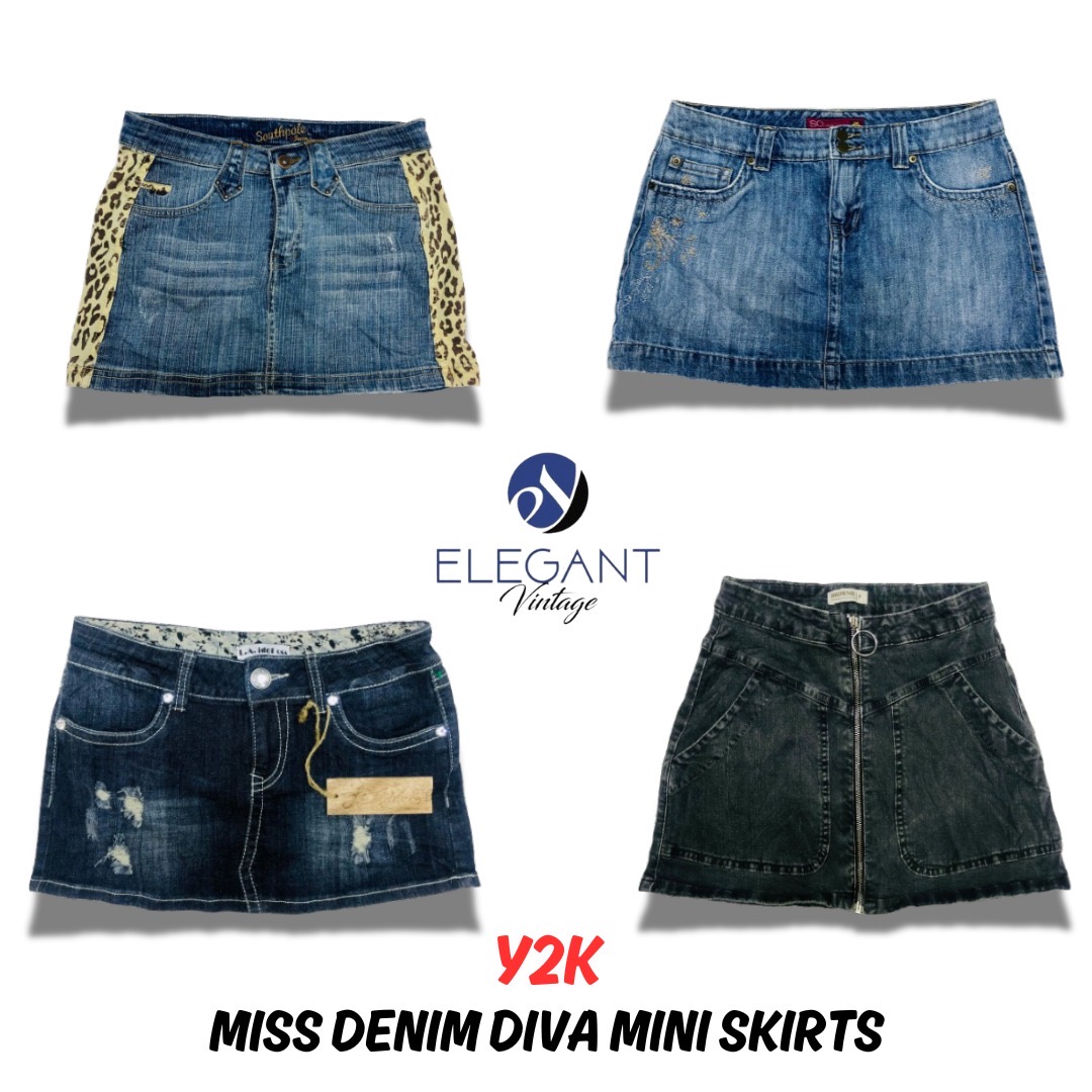 Y2K Miss Denim Diva Mini Röcke - 12 Stück - EV0422
