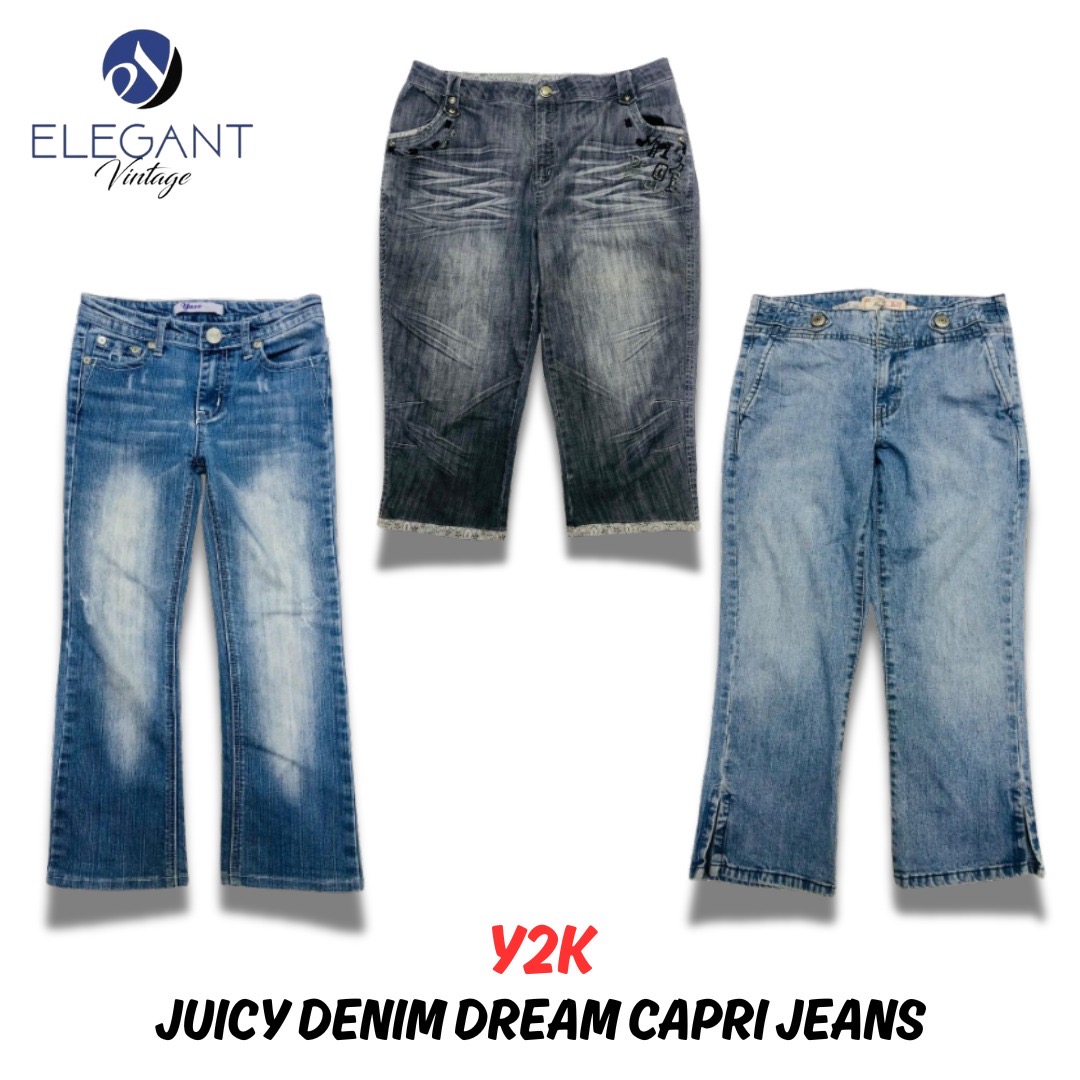 Y2K Juicy Denim Dream Capri Jeans - 10 pièces - EV0423