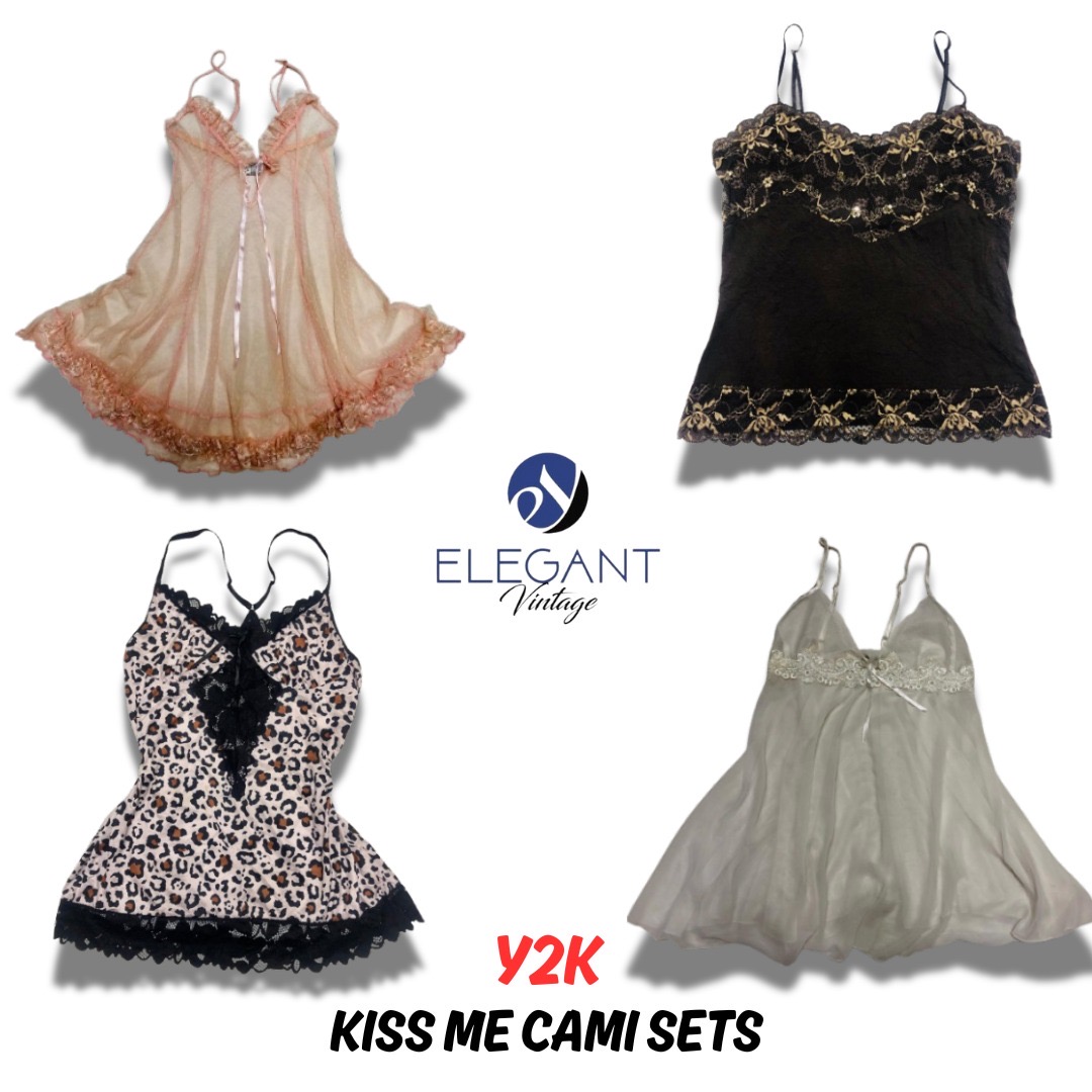 Y2K Kiss Me Cami Tops - 12 pieces - EV0427