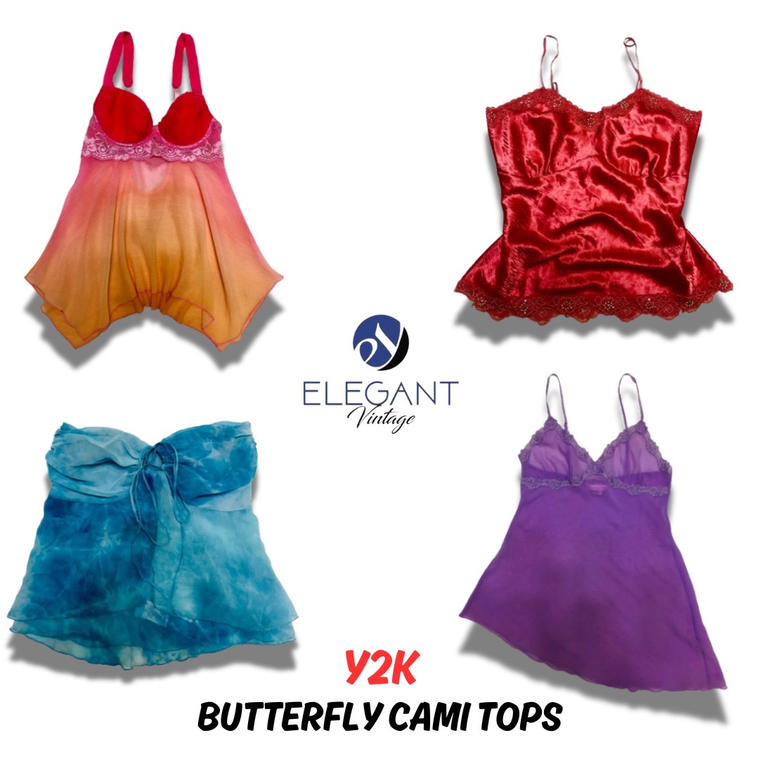 Y2K Butterfly Cami Tops - 11 pieces - EV0428
