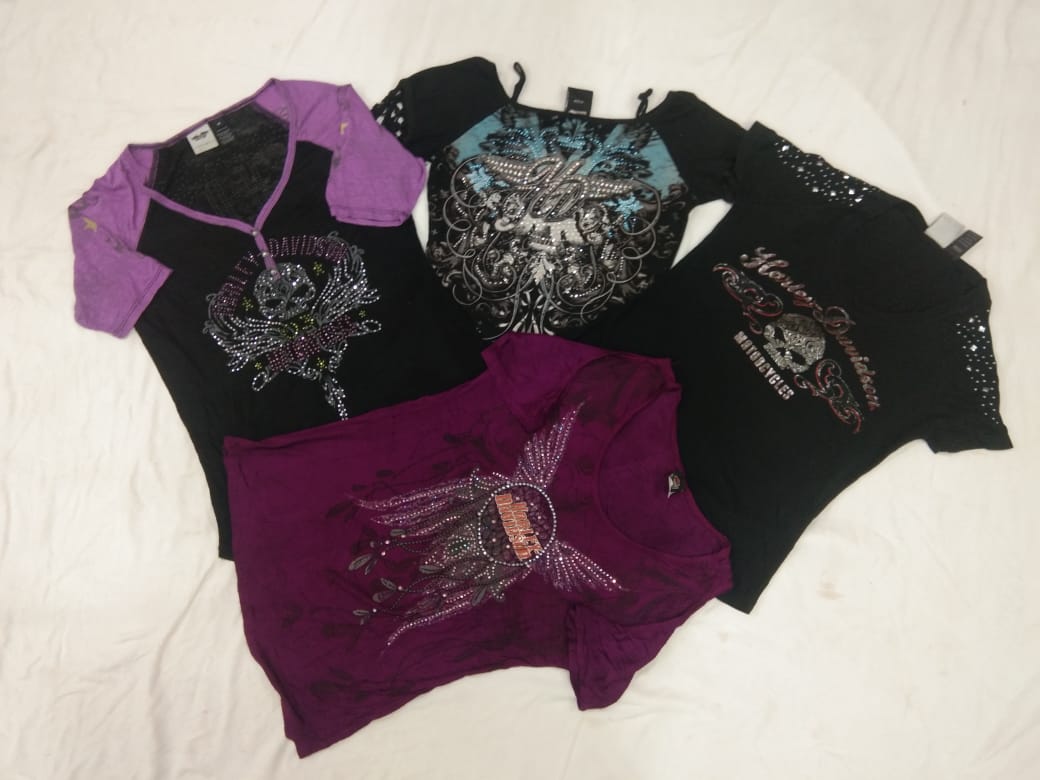 CR4483 Harley Davidson Printed Baby Tees
