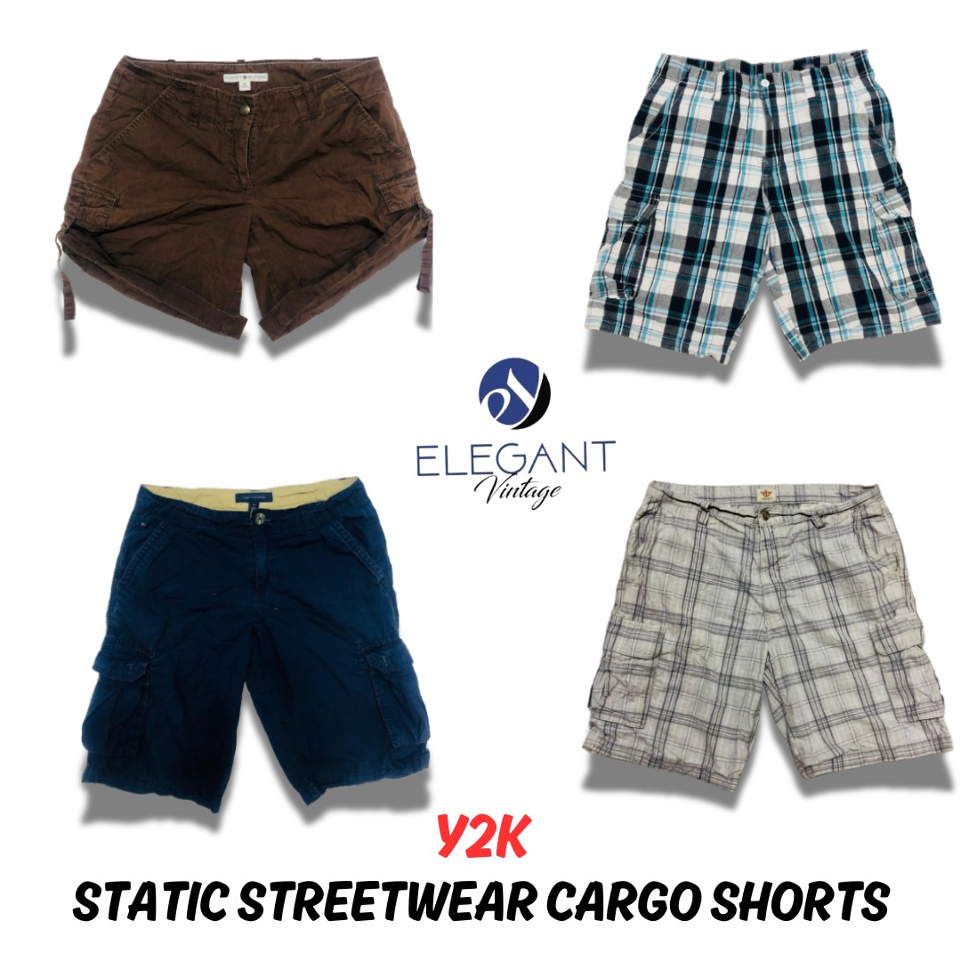 Y2K Static Streetwear Cargo Shorts - 12 pieces - EV0438