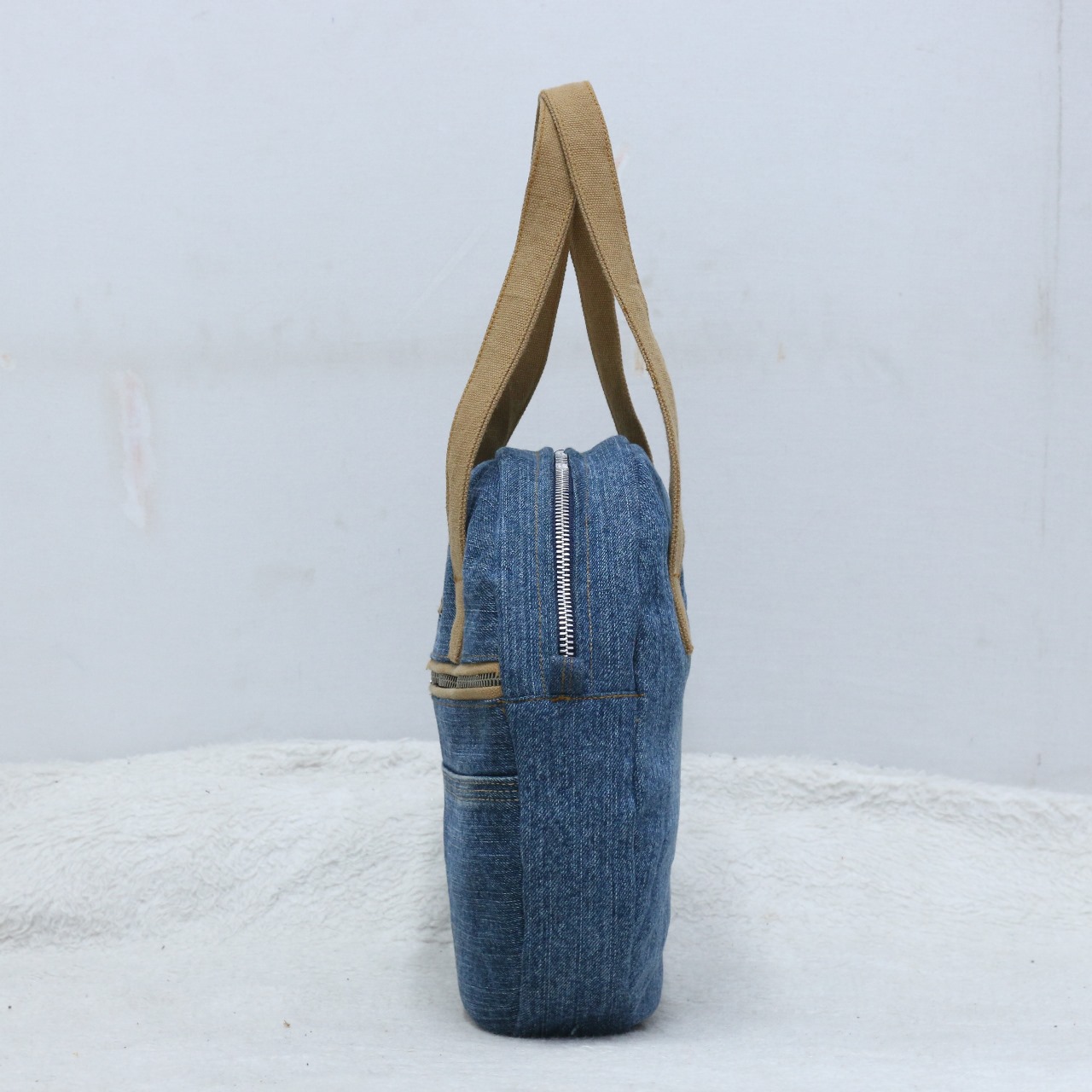 CR711 Upcycled Levi's Denim Round Handbag | Vintage Wholesale