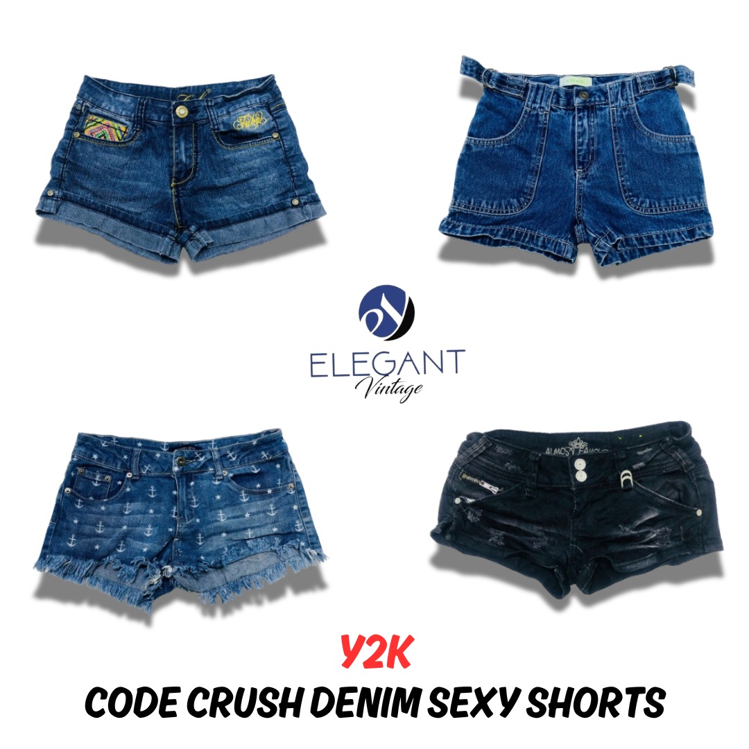 Y2K Code Crush Denim Sexy Shorts - 12 pieces - EV0505