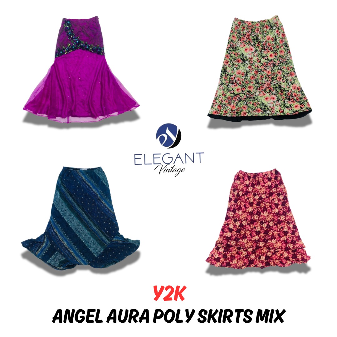 Y2K Angel Aura Poly Skirts Mix - 12 pieces - EV0519