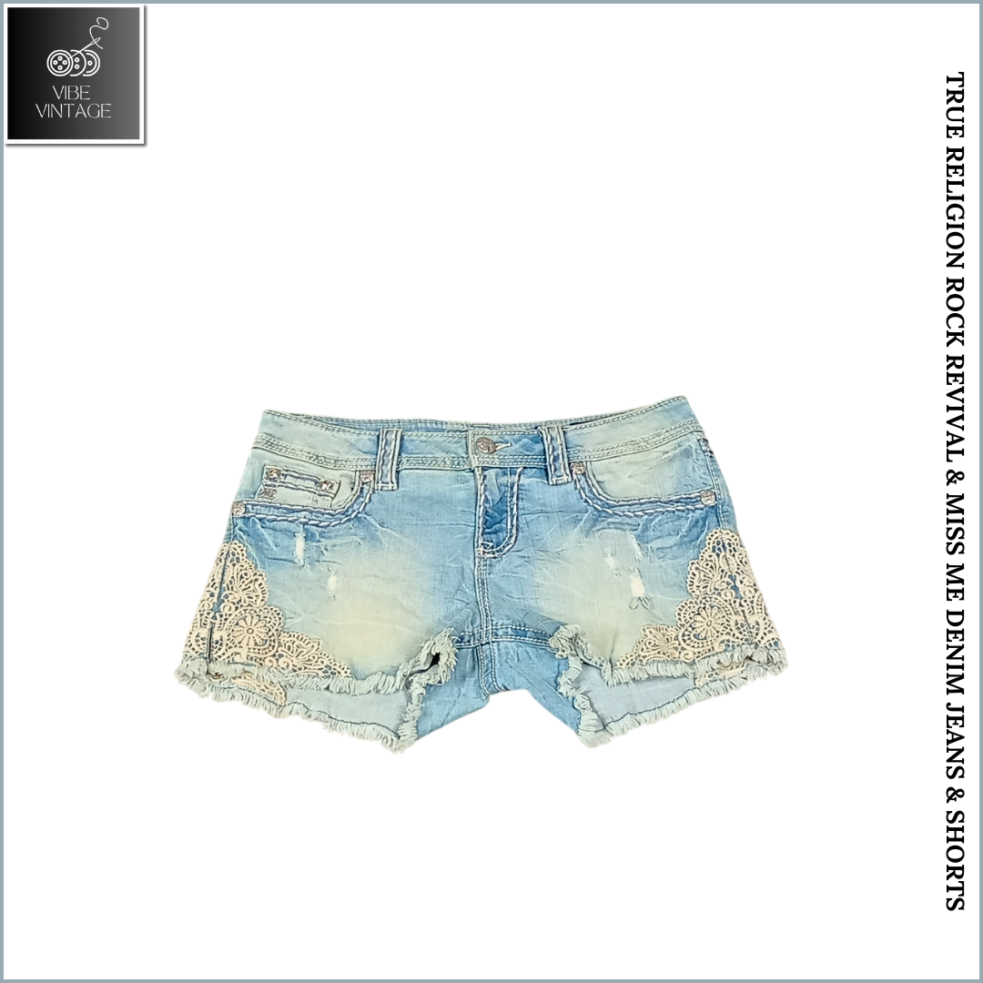 TURE RELIGION ROCK REVIVAL E MISS ME JEANS E SHORTS