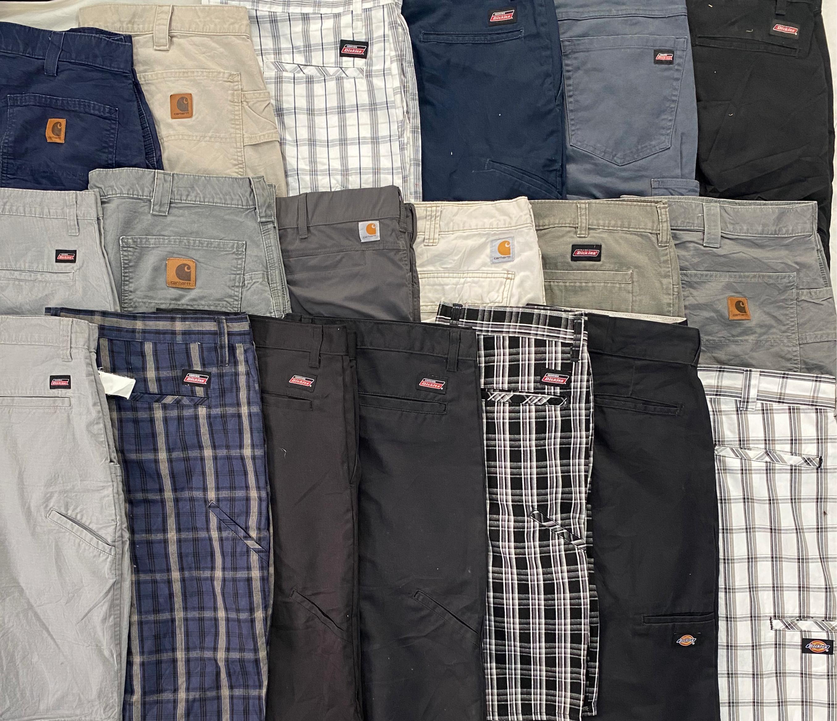 Branded Carhartt & Dickies Cotton Shorts - 27 Pieces