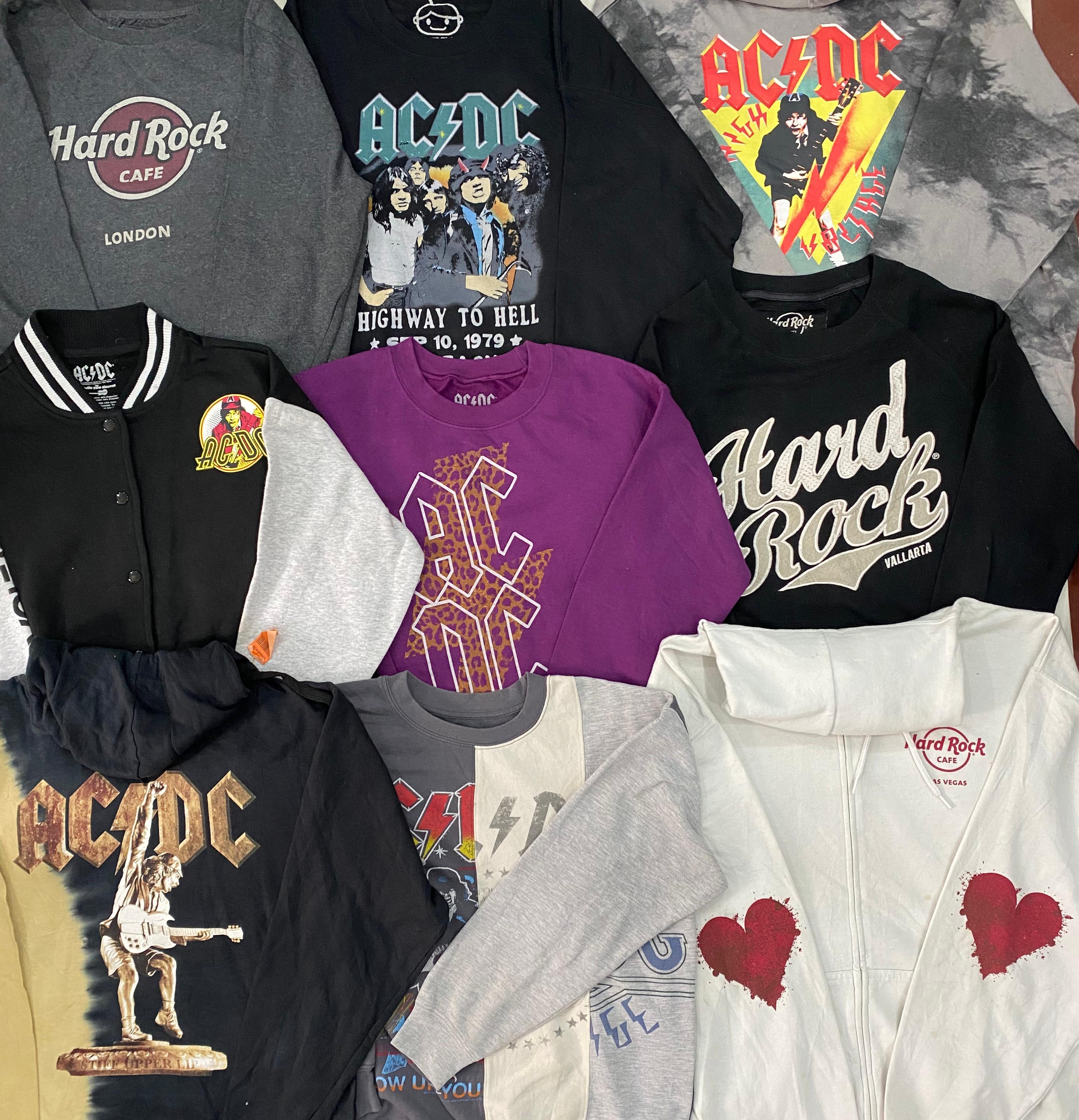ヴィンテージ AC/DC とハードロックのスウェットシャツとフーディー - 11 点