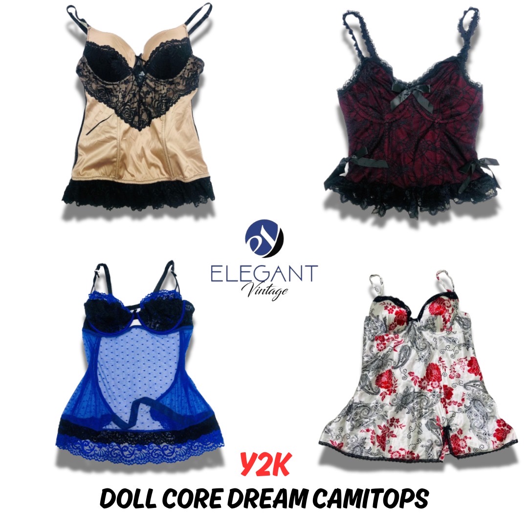 Y2K Doll Core Dream Cami Tops - 12 Stück - EV0541