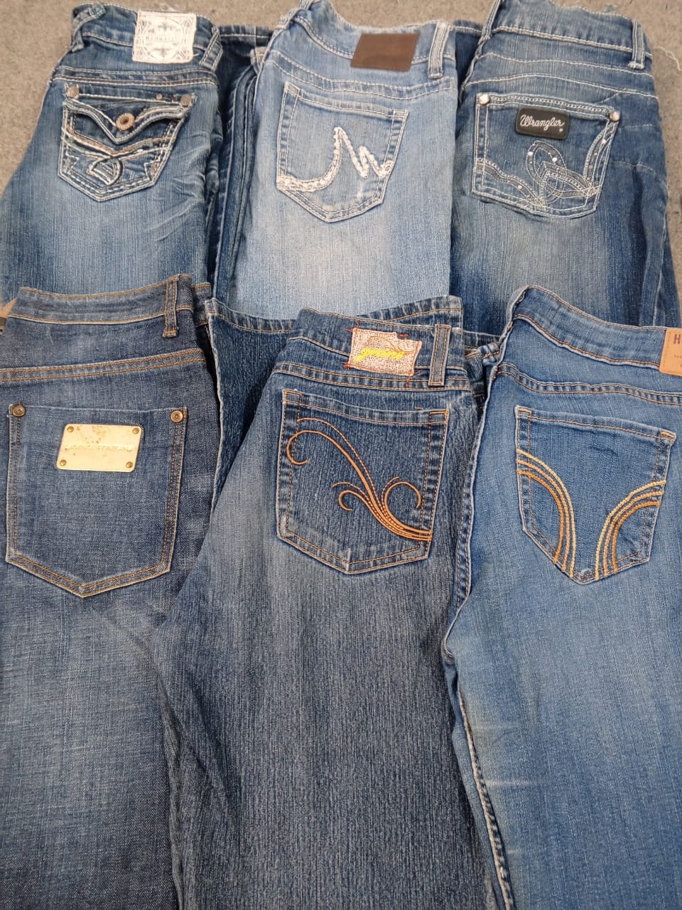 Jean évasé HD1029 pour femmes Y2K années 90 - 9 pièces