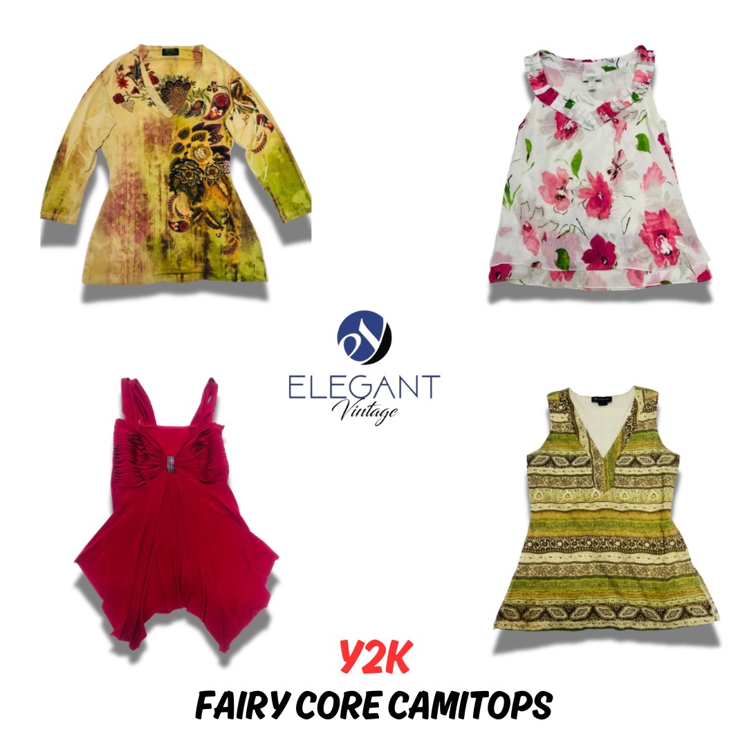 Y2K Fairy Core Cami Tops - 12 pieces - EV0552