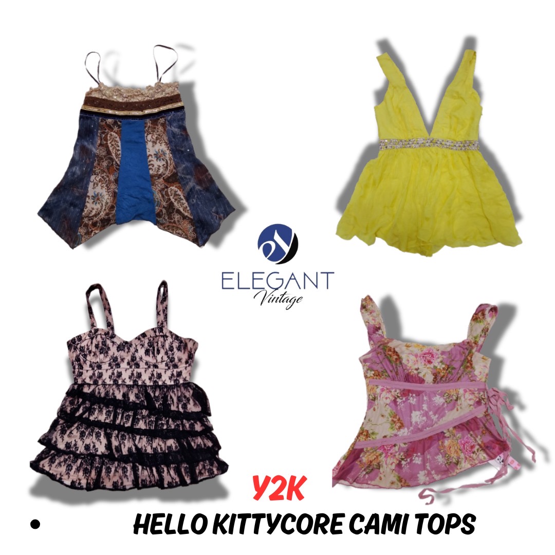 Y2K Hello Kitty Core Cami Tops - 11 Stück - EV0557