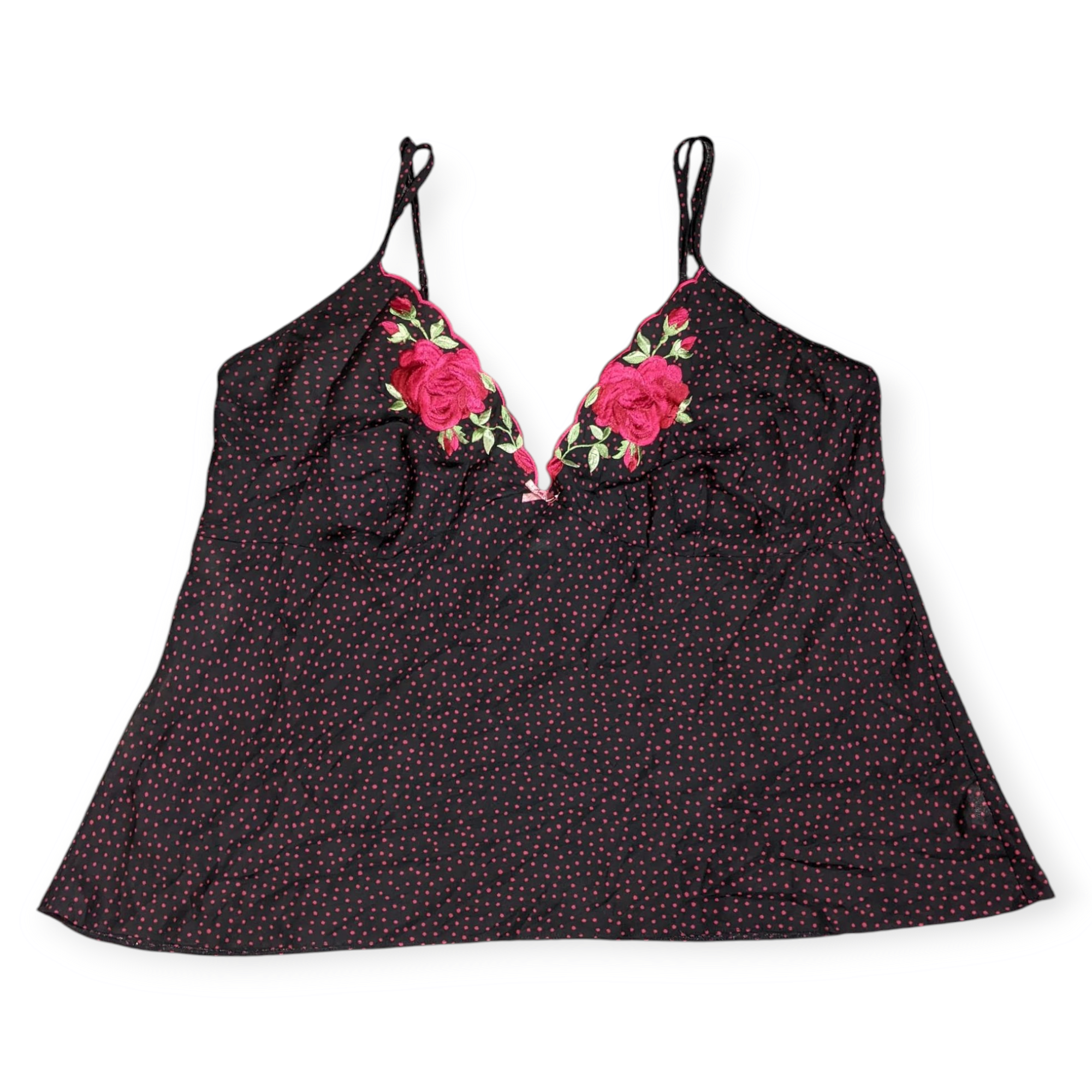 SAY#200 Y2K Floral Cami Slip Top – Charme à Pois