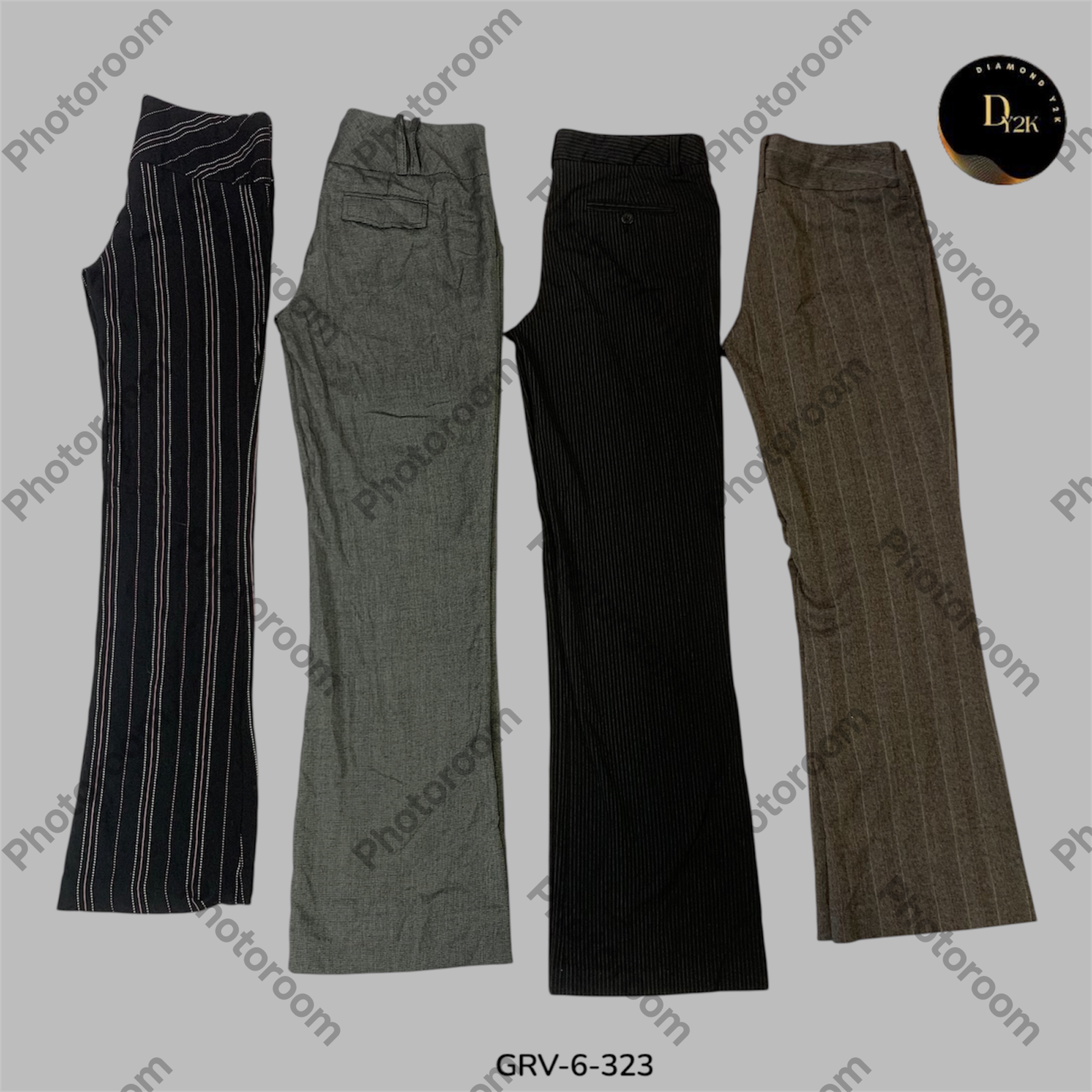 Pantalones de poliéster Y2K | Elegantes, ligeros e icónicos (GRV-6-323)