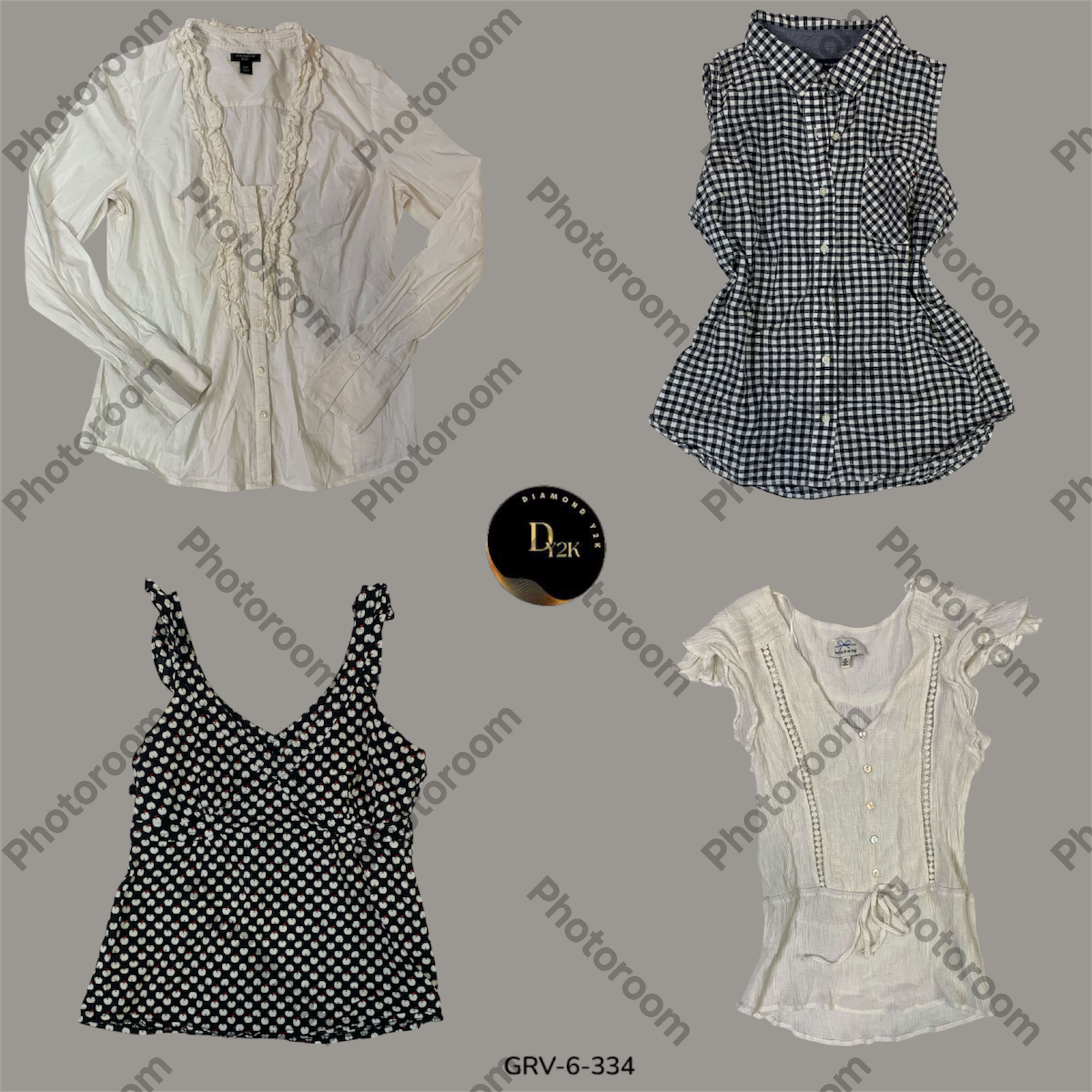 ヴィンテージ Y2K コットントップ | ドリーミー＆タイムレスな雰囲気 (GRV-6-334)