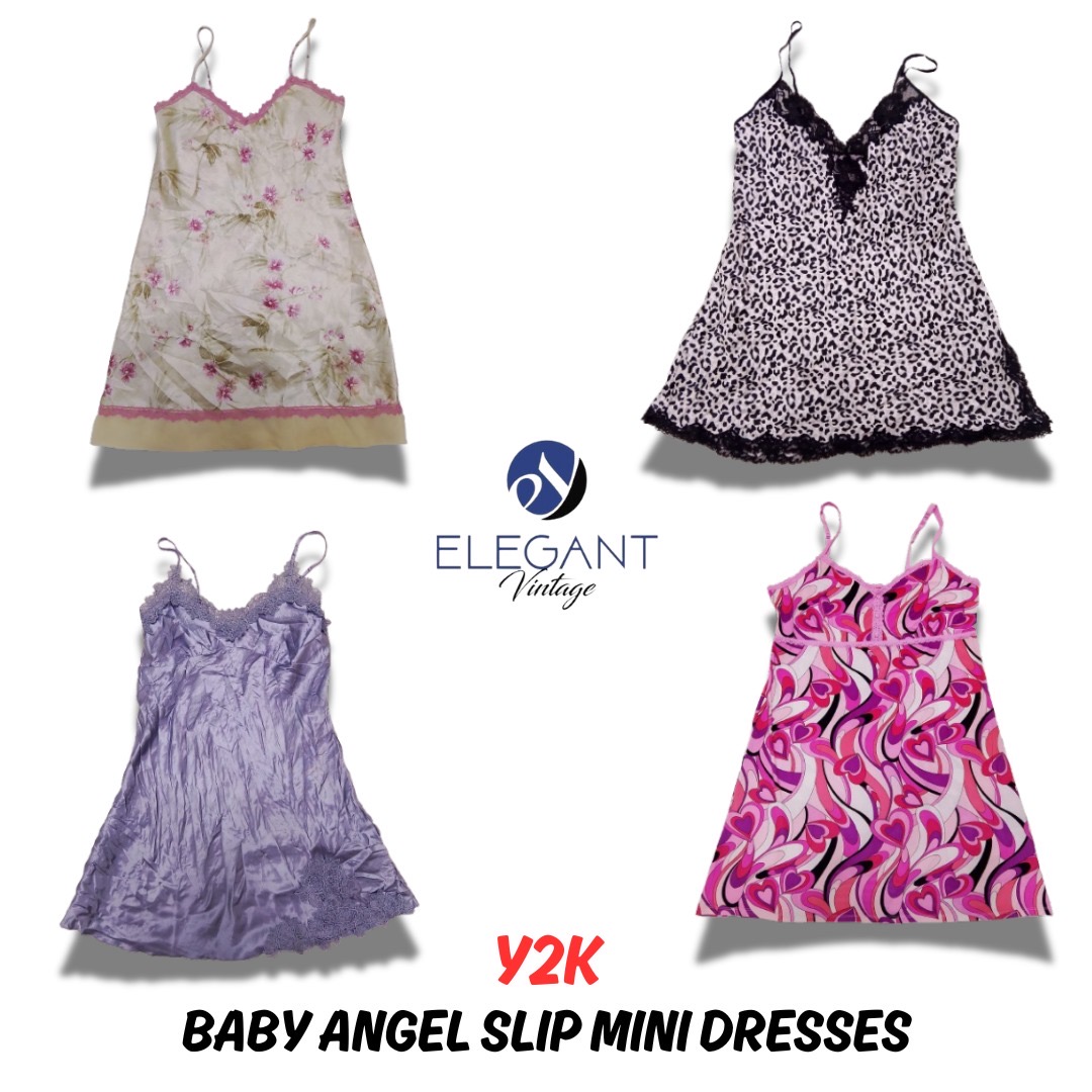 Y2K Baby Angel Slip Mini Dress - 10 PEZZI - EV0560