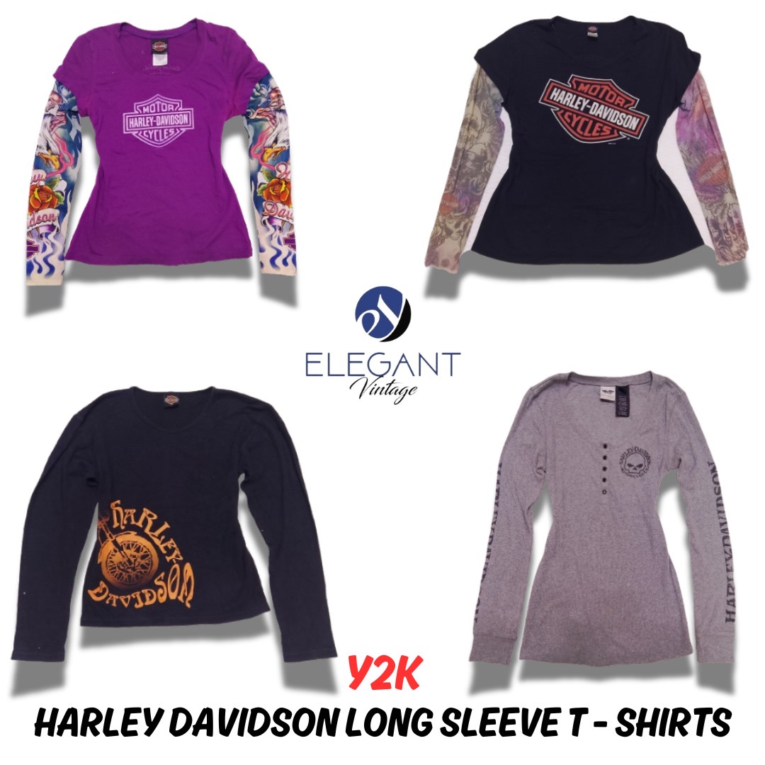 Y2K Harley Davidson T-Shirt a maniche lunghe - 09 pezzi - EV0569
