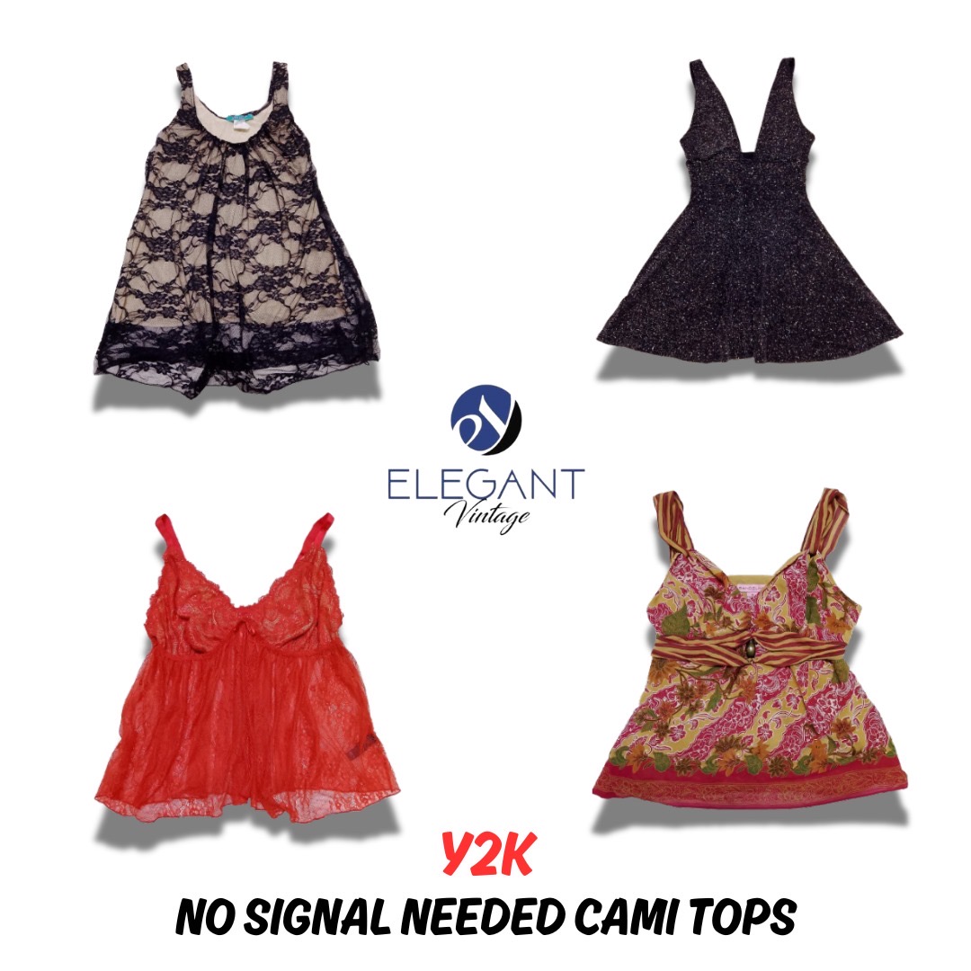 Y2K No Signal Needed Cami Tops - EV0576