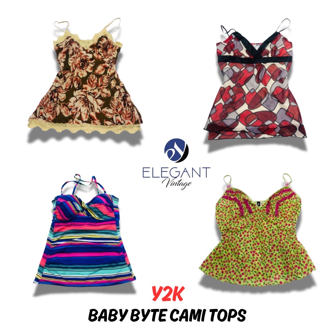 Y2K Baby Byte Cami Tops - 10 pieces - EV0581