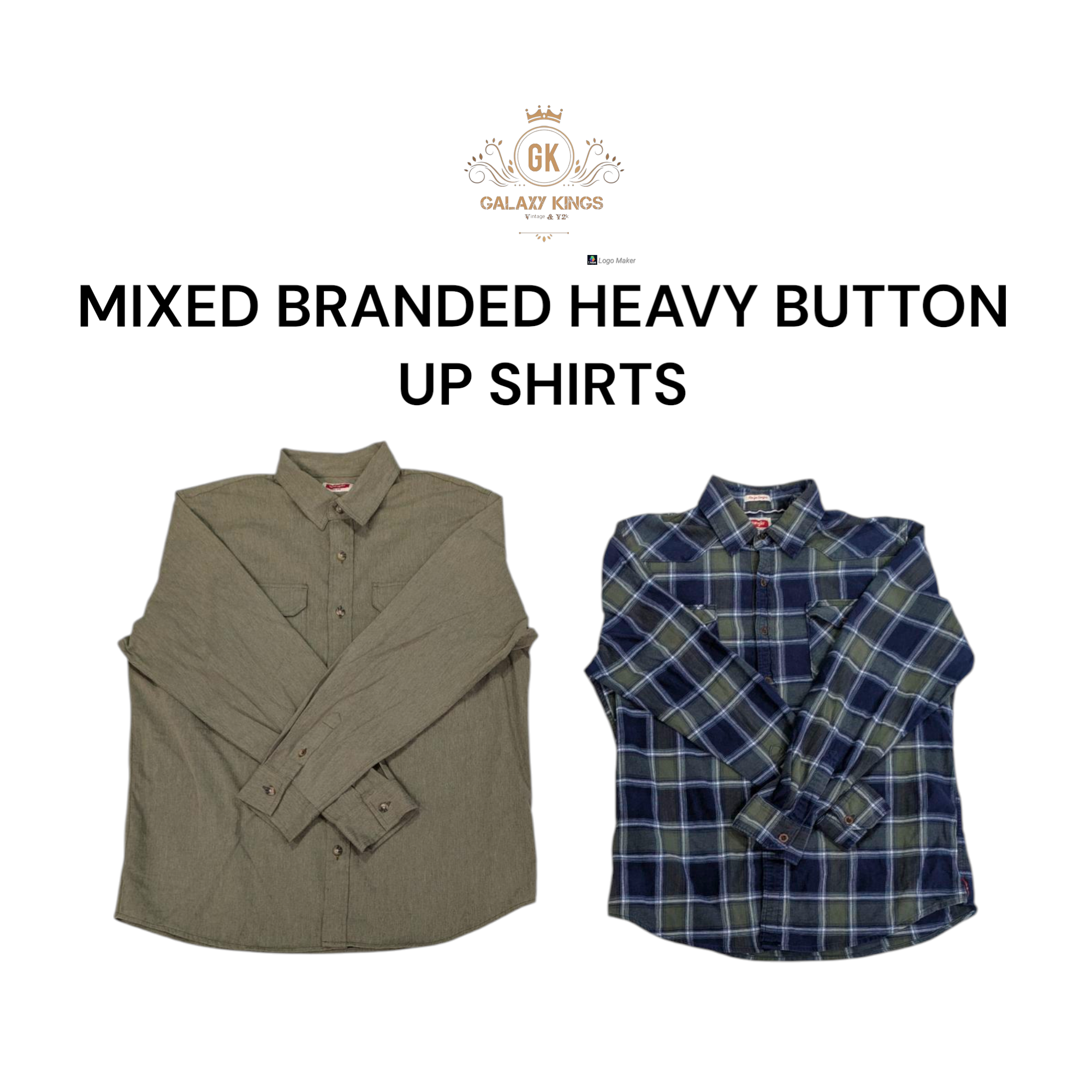 Mixed Branded Heavy Button Up Shirts
