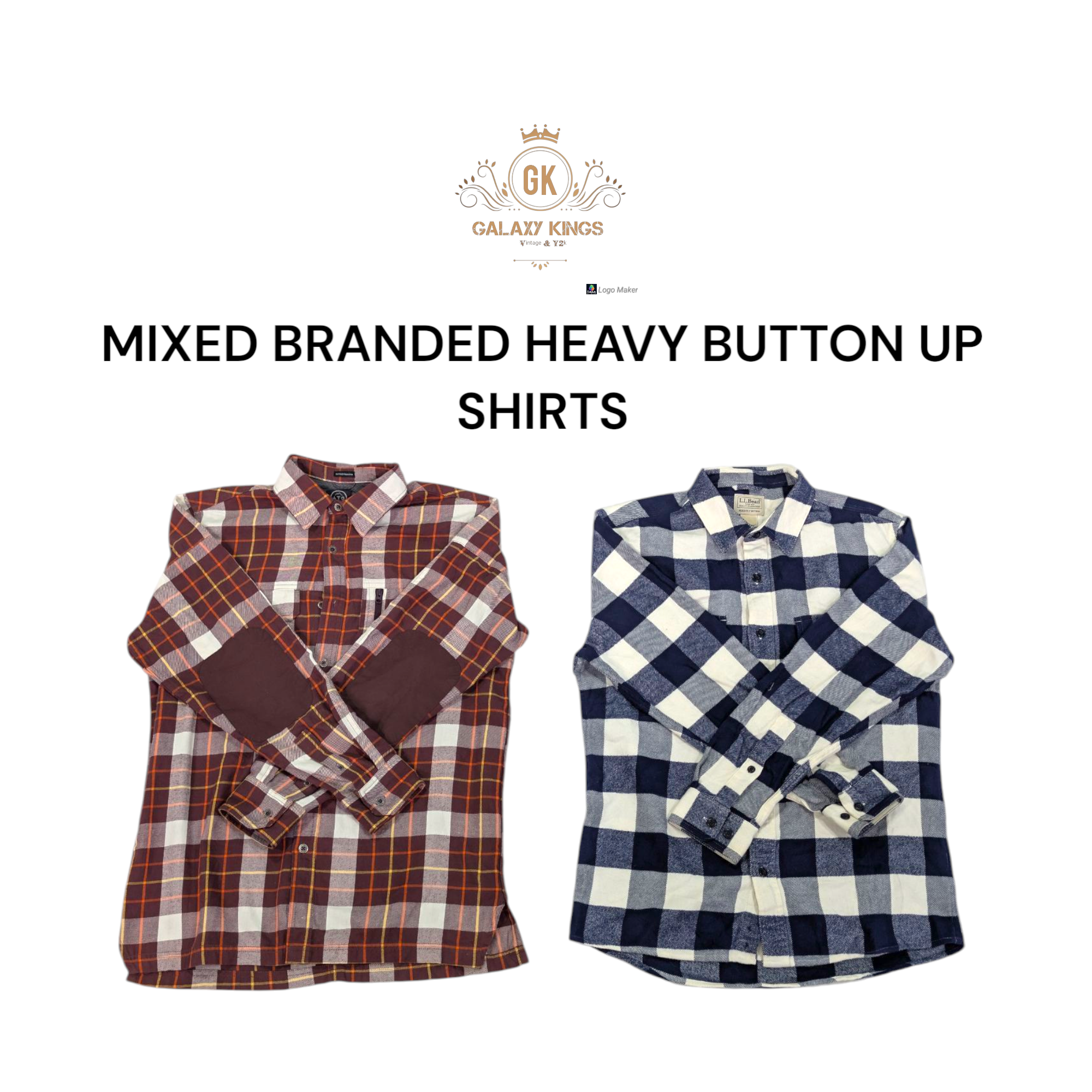 Gemischte Marken schwere Button-Up-Shirts