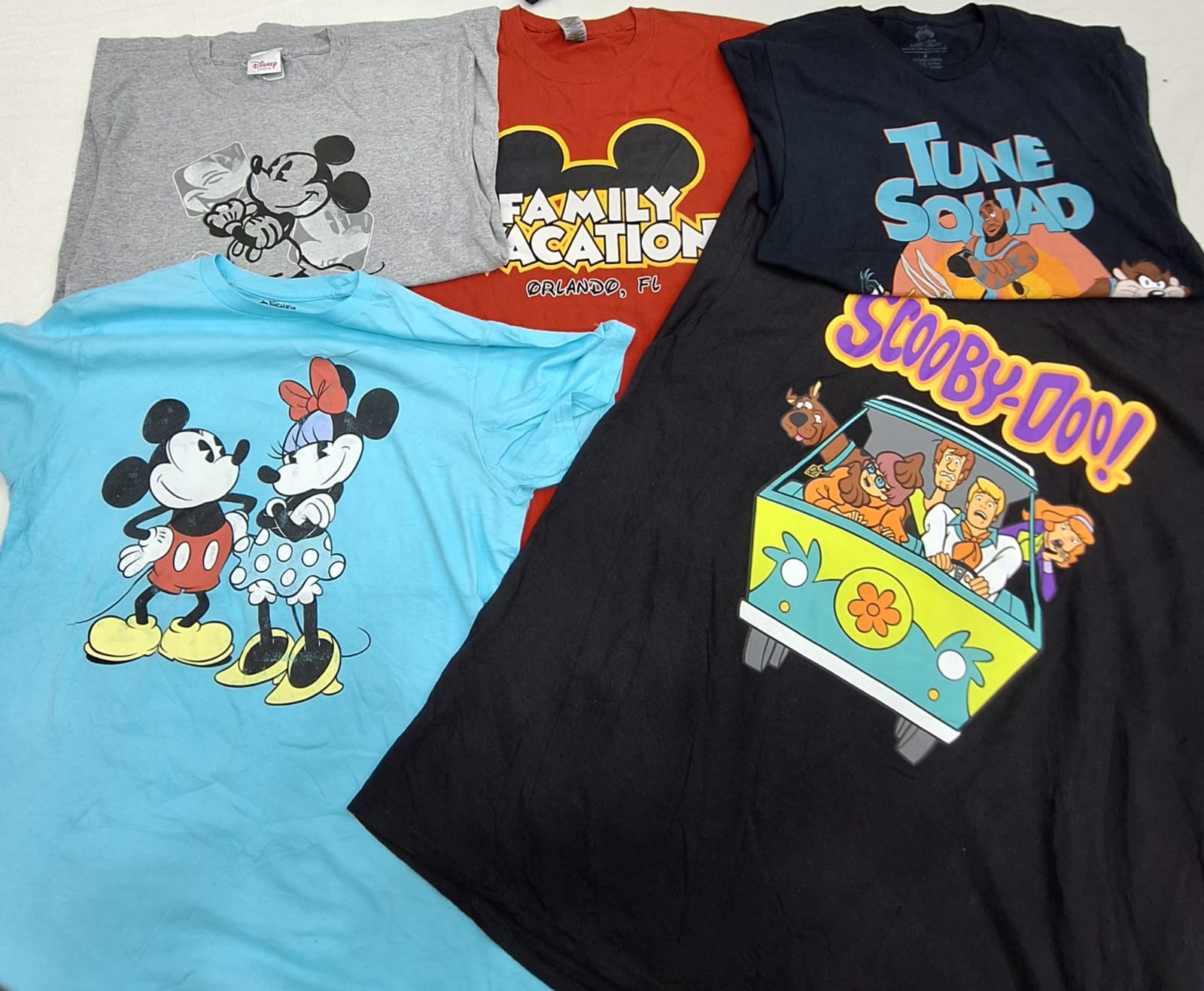 ZH0354 Cartoon Printed T-shirts - 20 Pcs