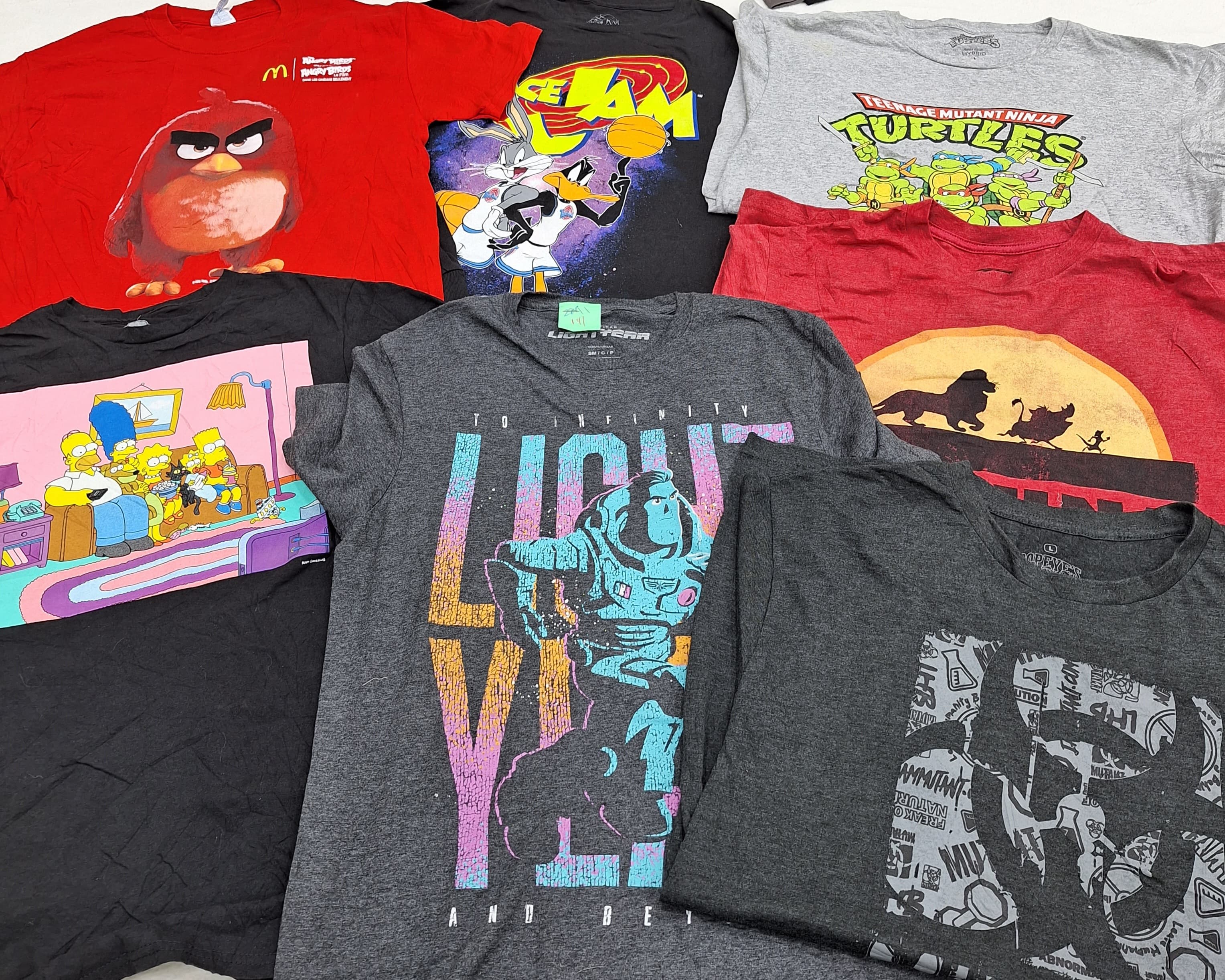 ZH0355 Cartoon Printed T-shirts - 29 Pcs