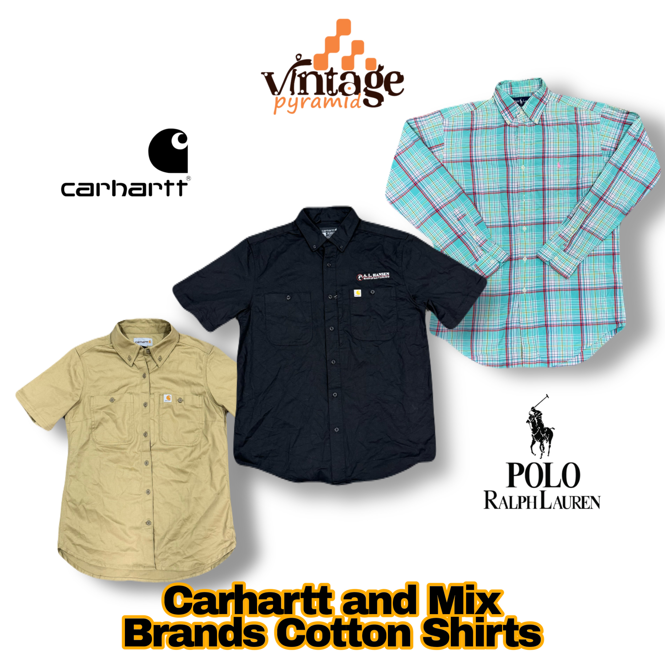 VPX37 Carhartt und Mix Brands Baumwollhemden