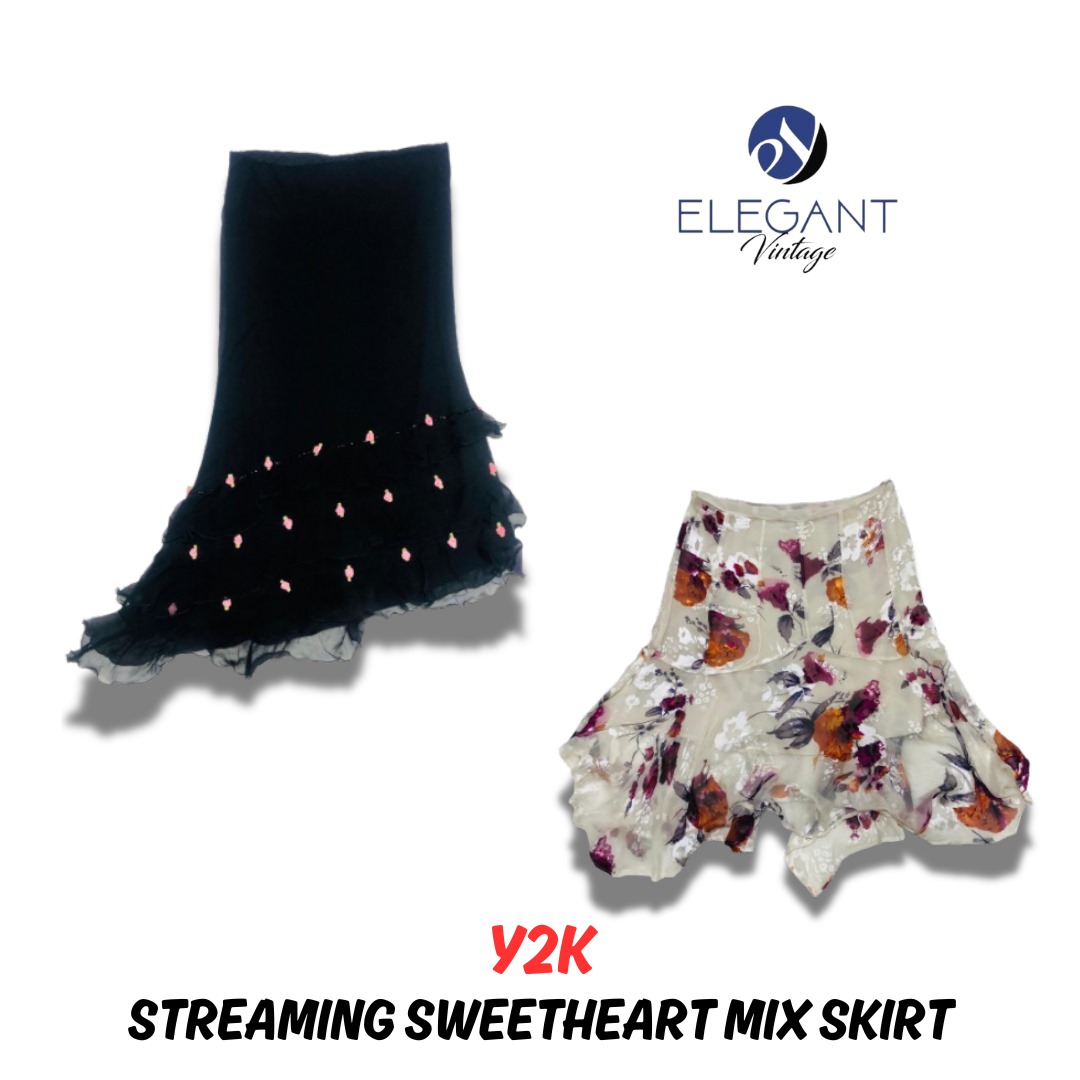 Y2k Streaming Sweetheart Mix Skirt - EV0589