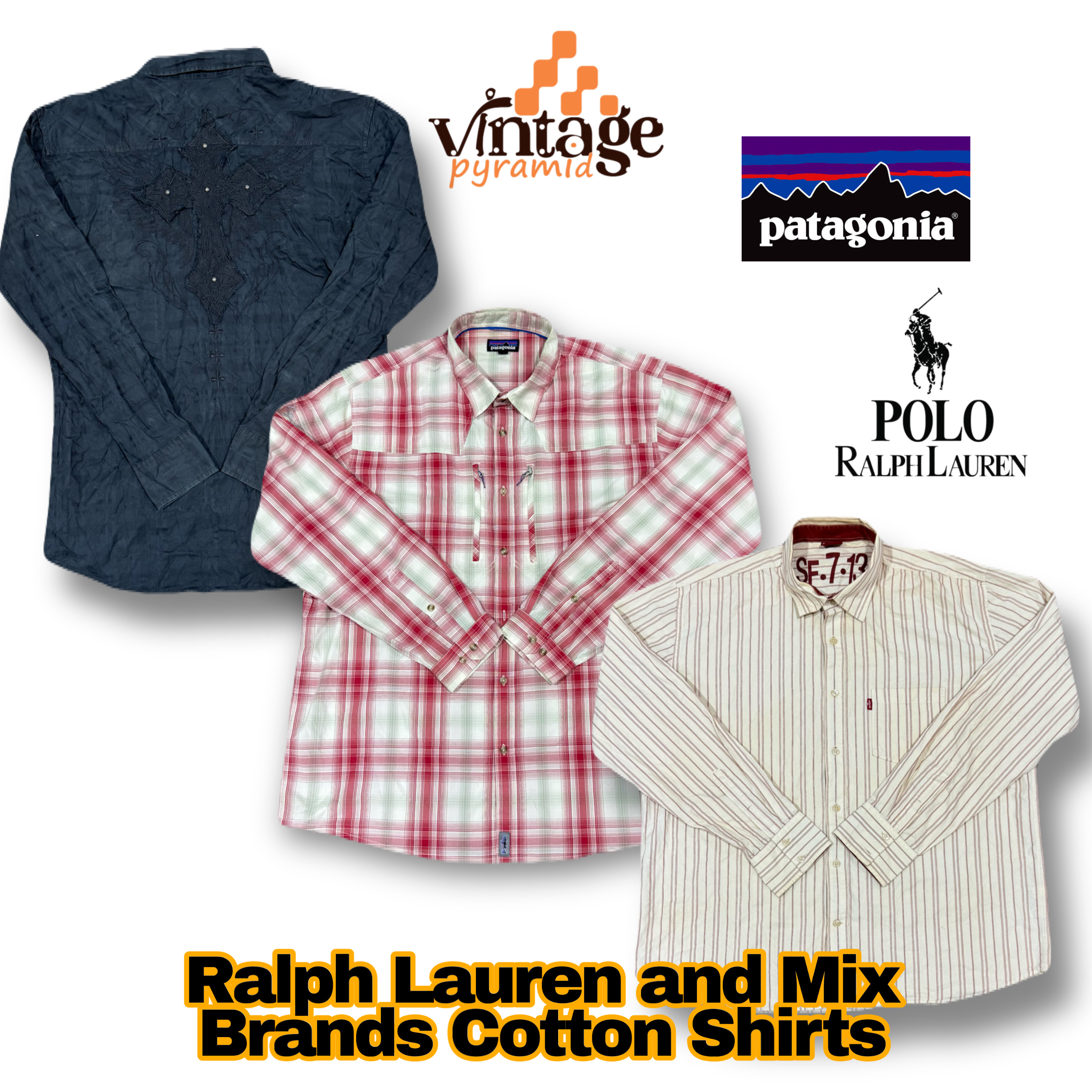 VPX38 Ralph Lauren and Mix Brand Cotton Shirts