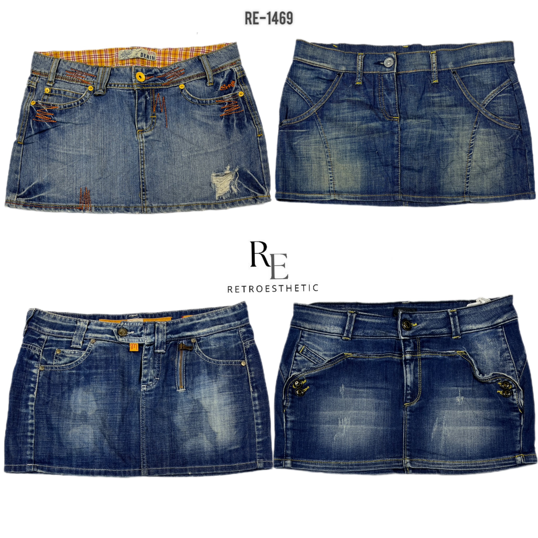 Jupes mini en denim Y2K IT Girl (RE-1469)