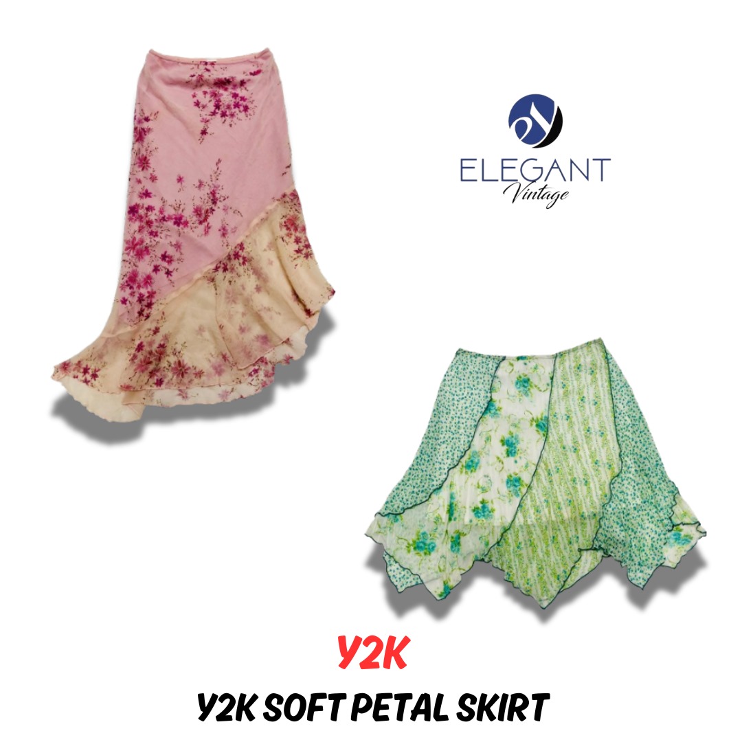 Y2k Soft Patel Skirt  - EV0610