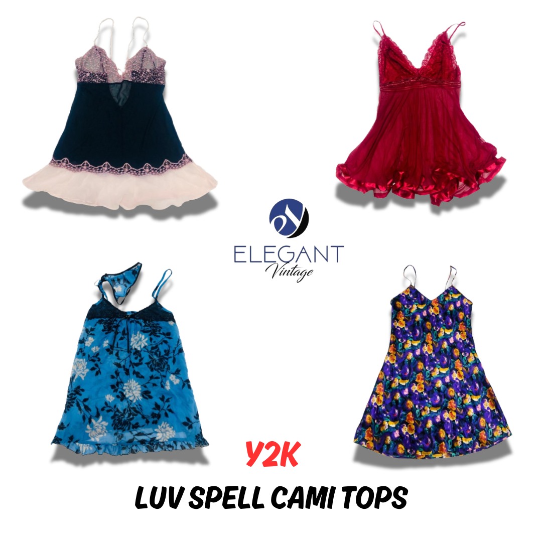 Y2k Luv Spell Cami Tops  EV0612