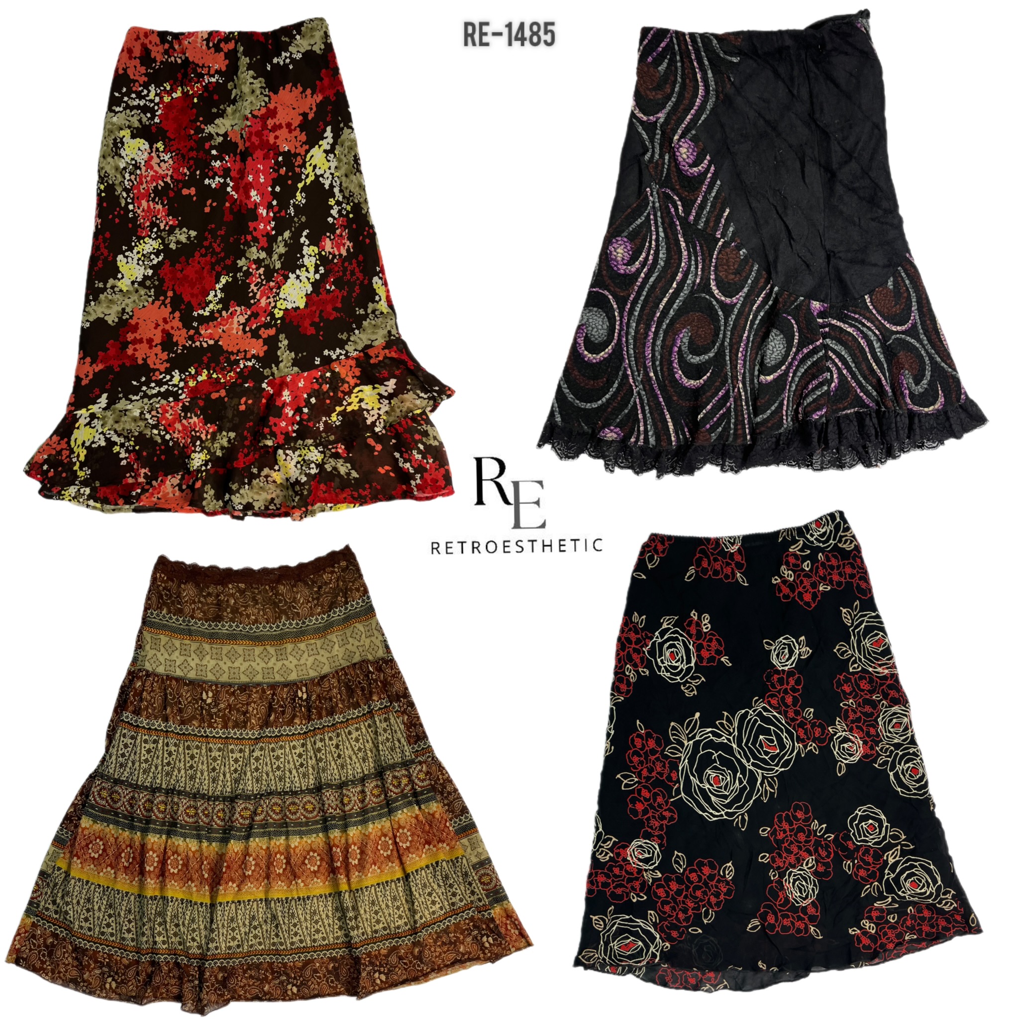 Tops de Manga Larga Grunge Y2K (RE-1485)