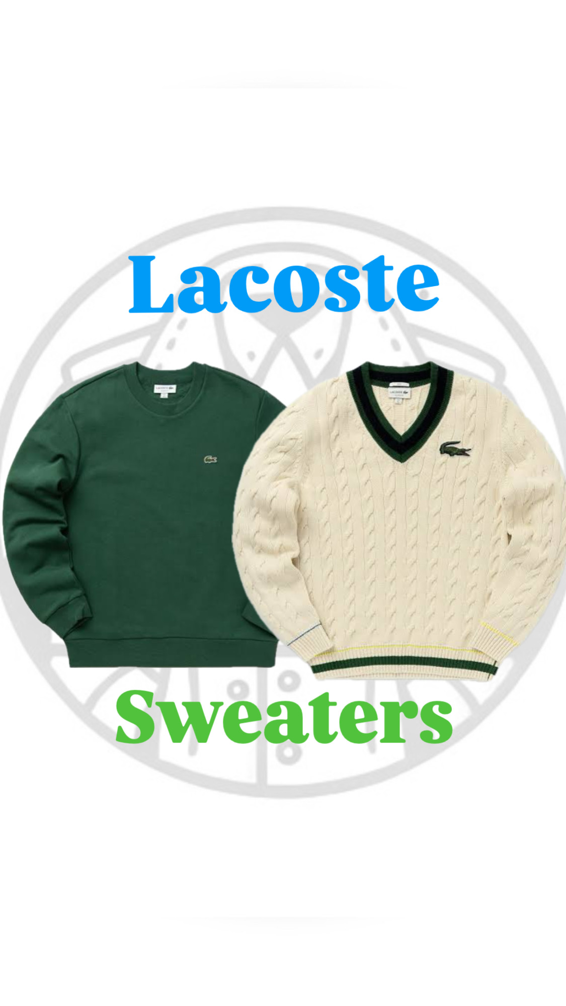 Lacoste suéter 20 piezas