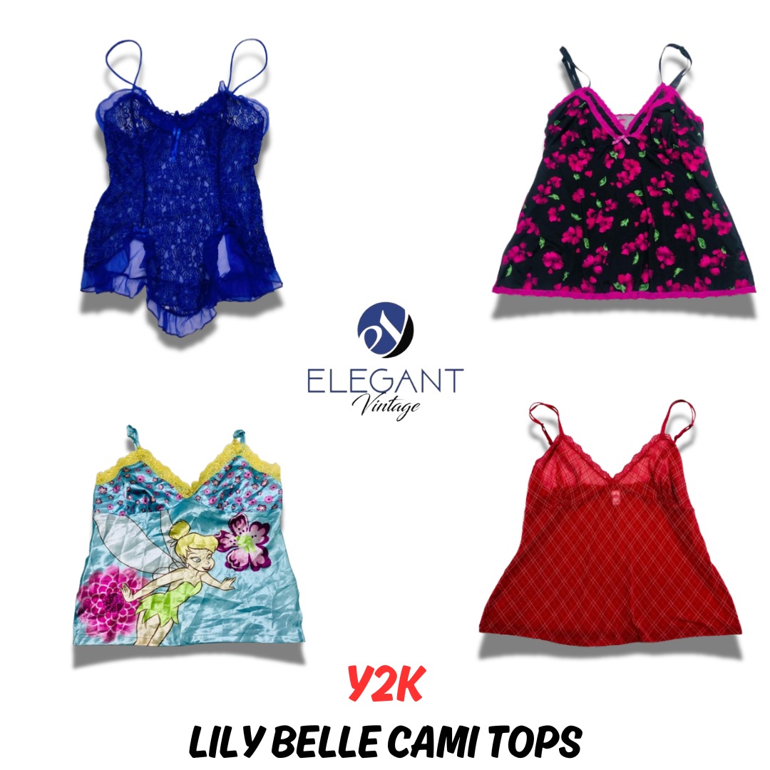 Y2k Lilly Belle Cami Tops - EV0615