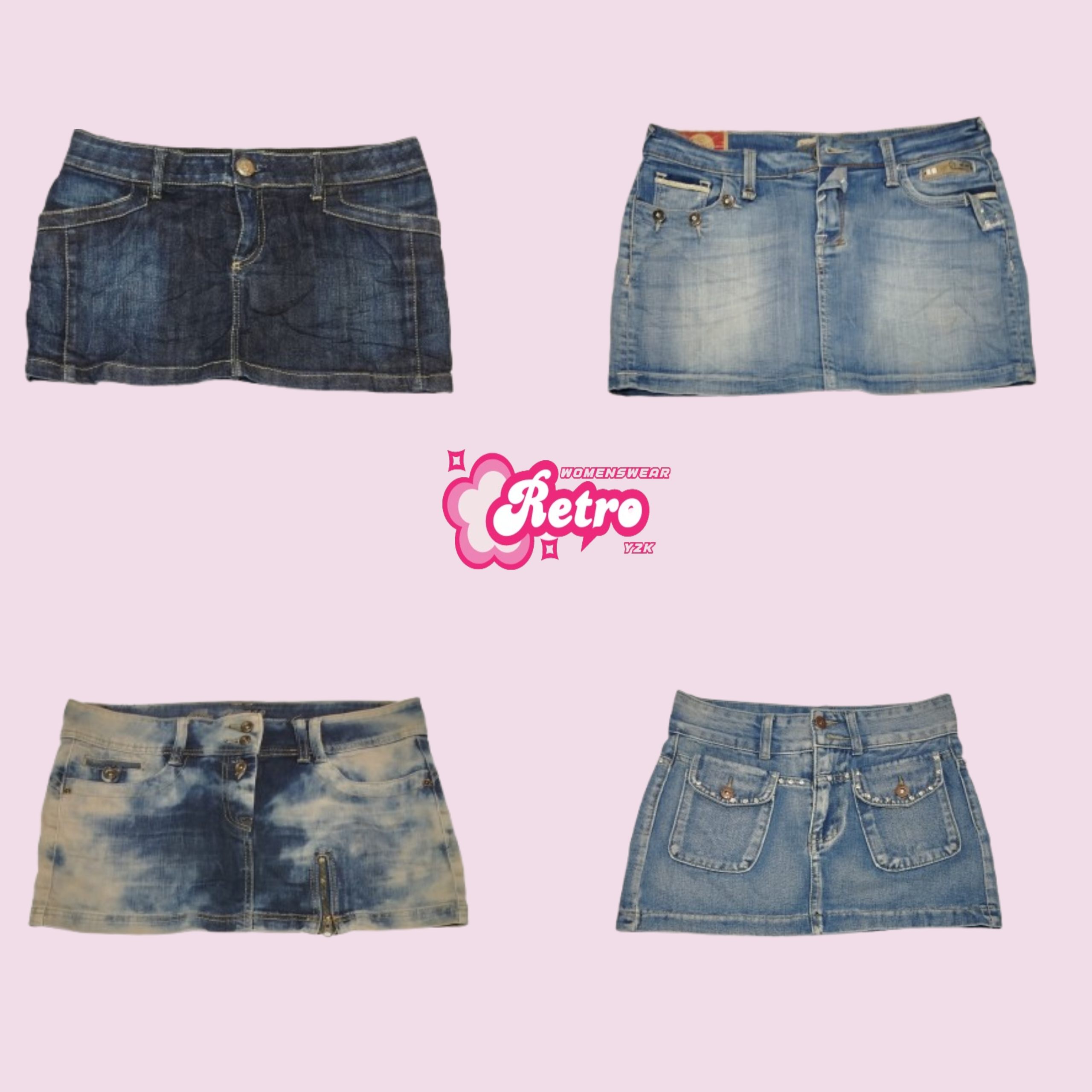 Jupes mini en denim Y2k Bestsellers (Juillet-05)