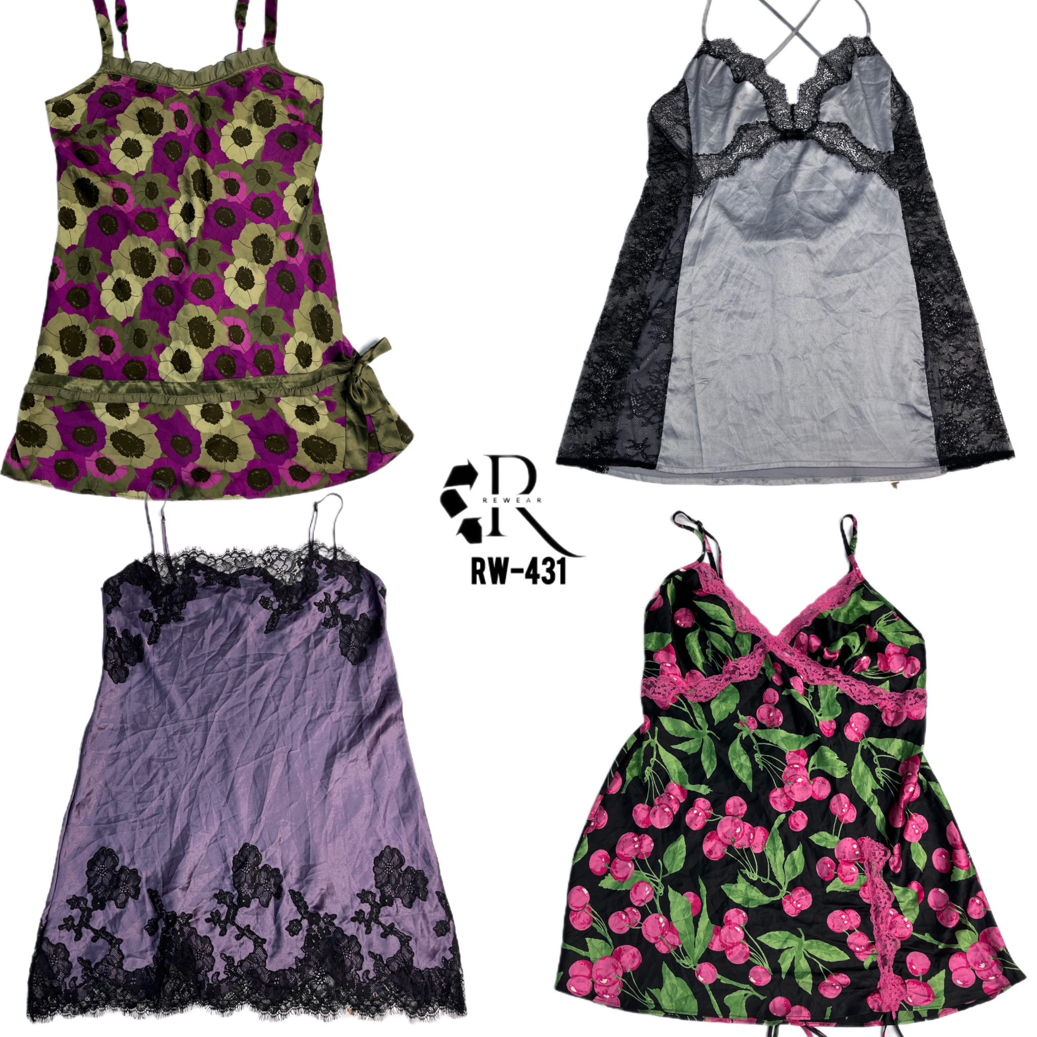Y2K Jolie Fille Silk Slips (RW-431)