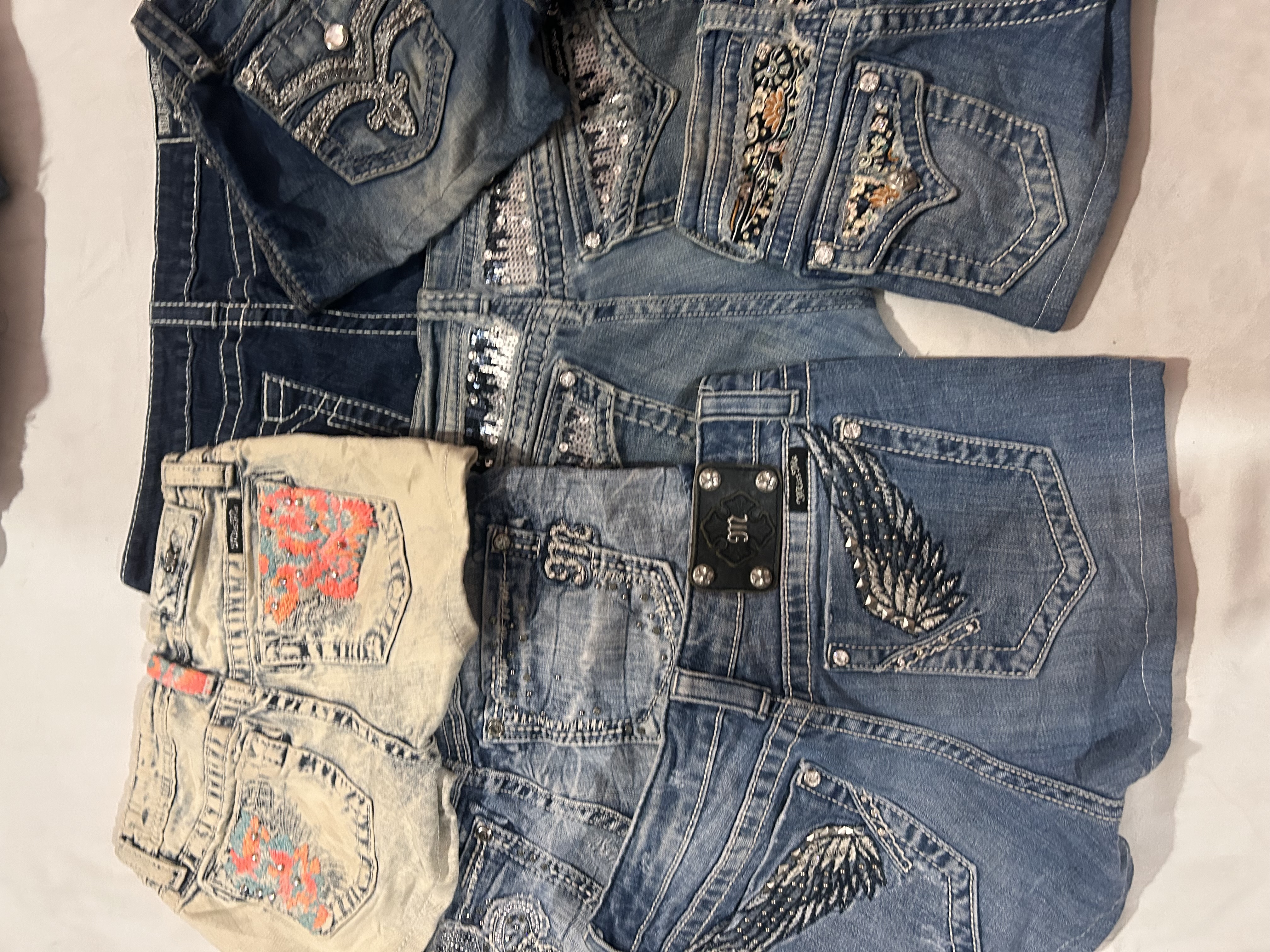 Miss me true religion rock revival shorts sexy